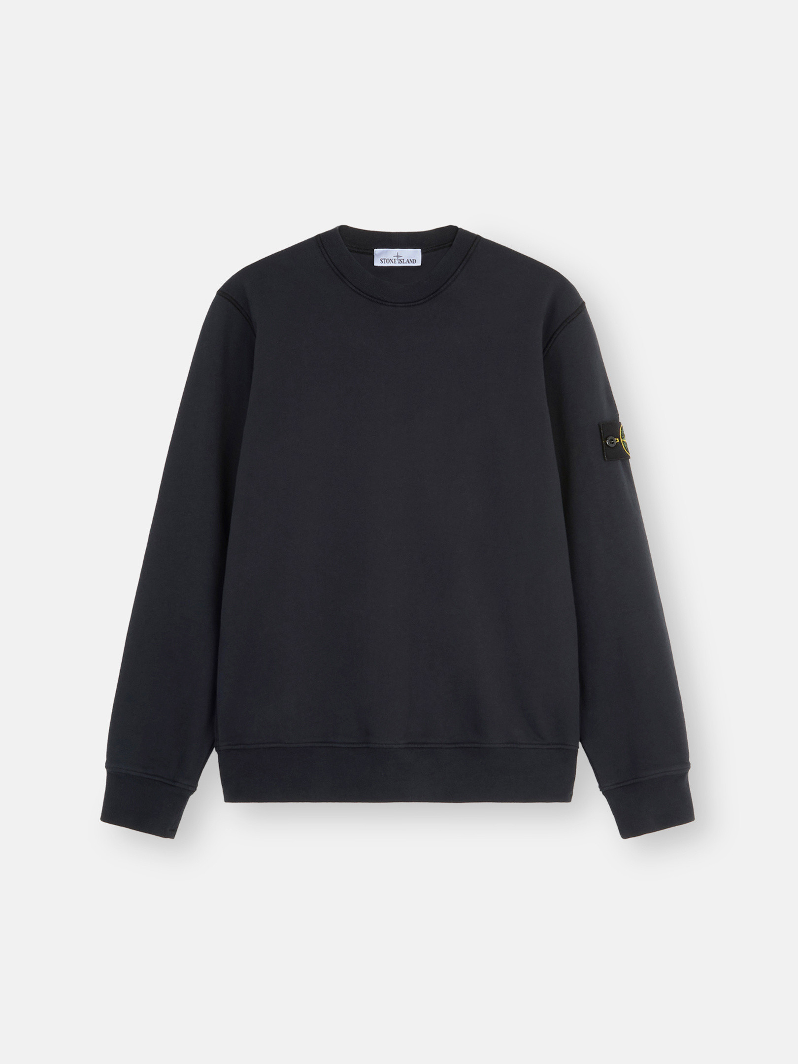 Navy Blue Regular-fit crewneck sweatshirt with elasticated cuffs