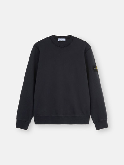 Navy Blue Regular-fit crewneck sweatshirt with elasticated cuffs