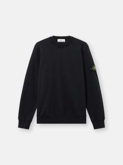 Felpa girocollo vestibilità regular con polsini elasticizzati Nero 6100060 ORGANIC COTTON FLEECE | Stone Island IT