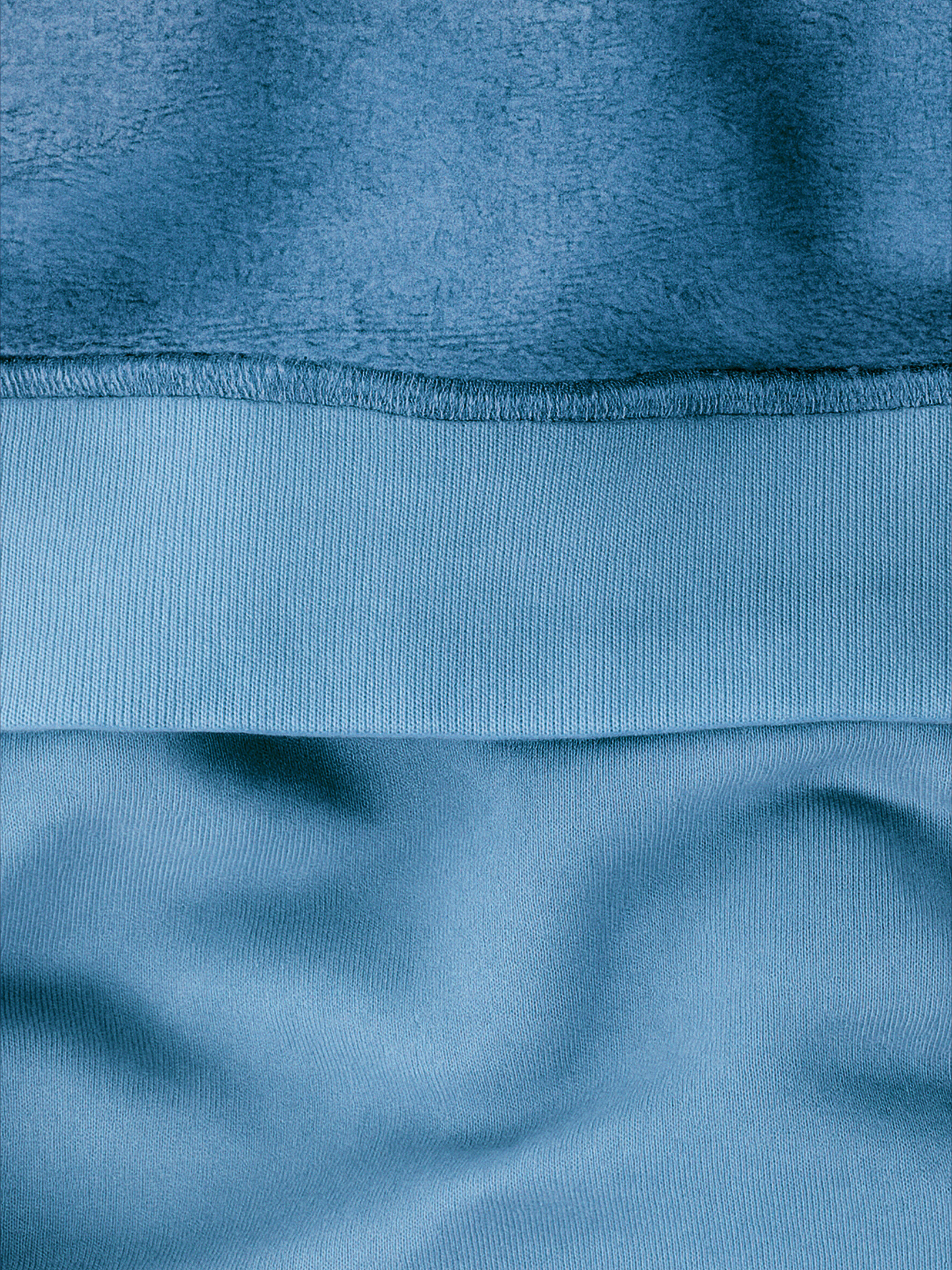 Steel Blue Regular-fit crewneck sweatshirt with elasticated cuffs