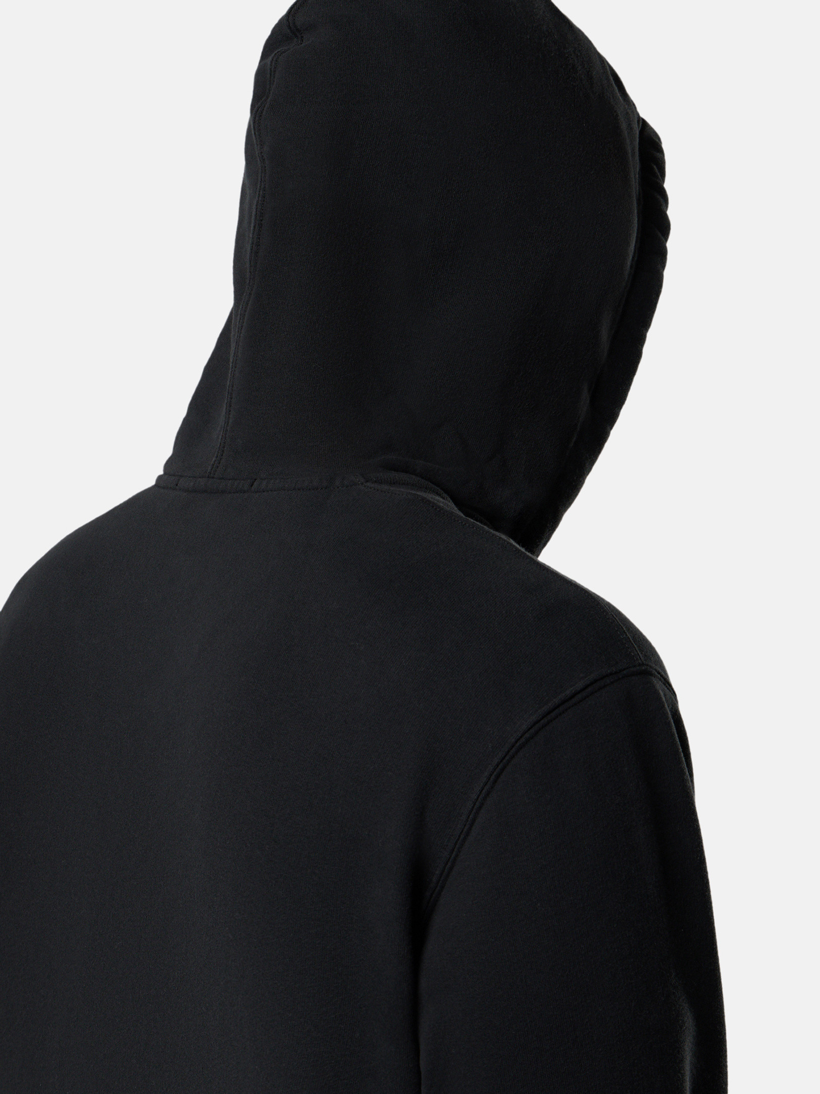 Black Regular-fit hooded zipper-up sweatshirt with pockets 6100067