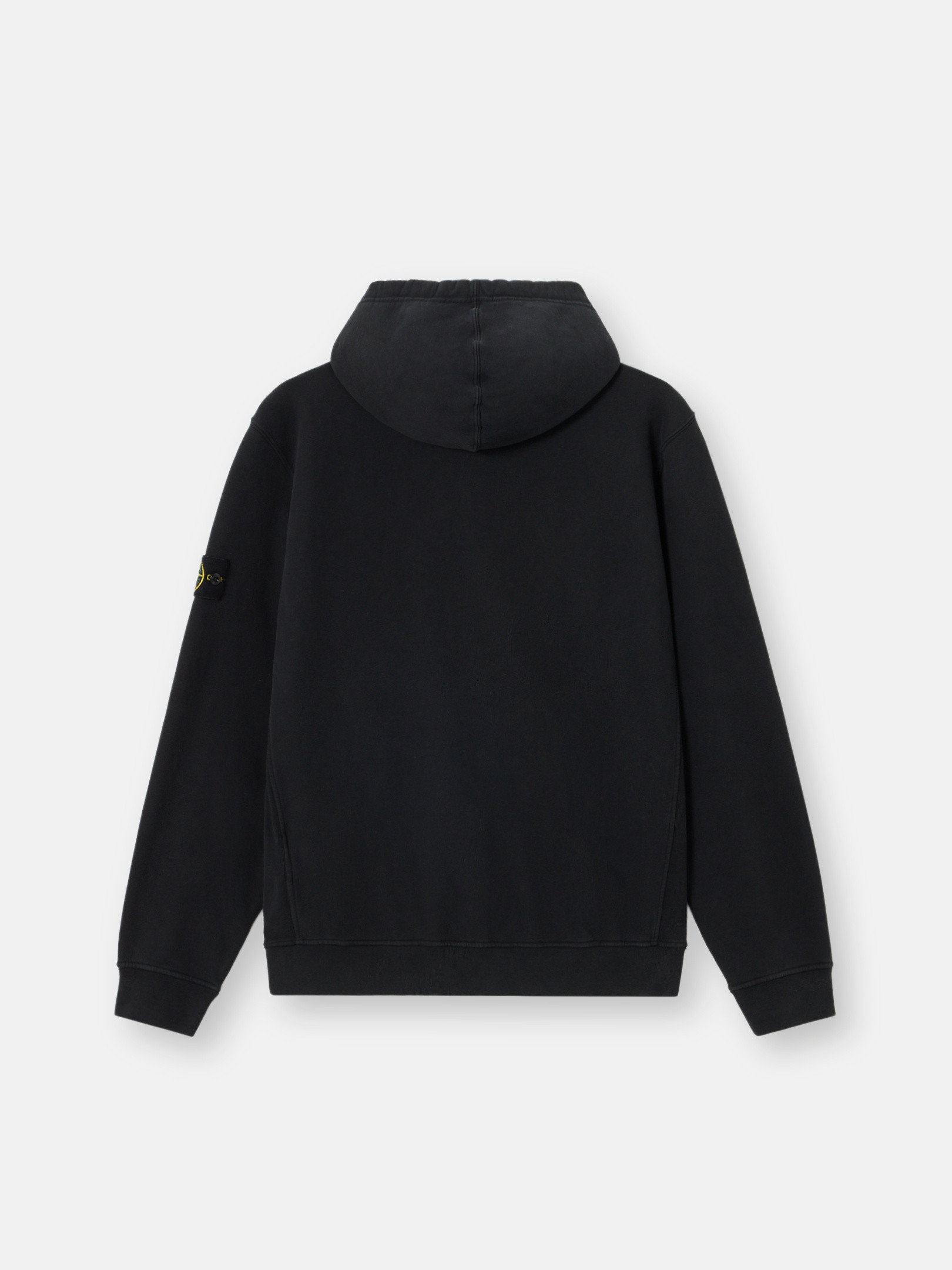 Black Regular-fit hooded zipper-up sweatshirt with pockets 6100067