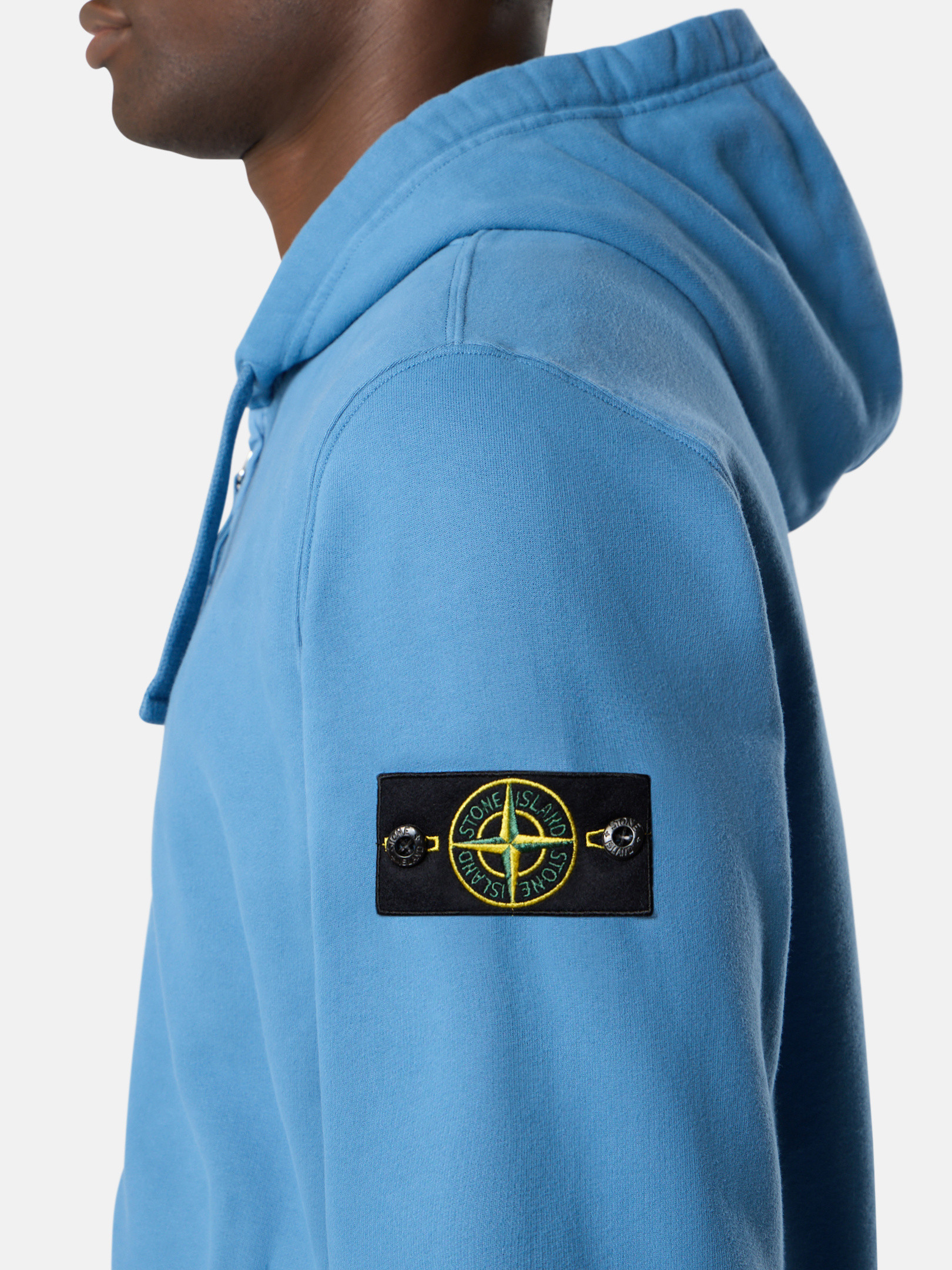 スチールブルー レギュラーフィット ジップアップ スウェットパーカー