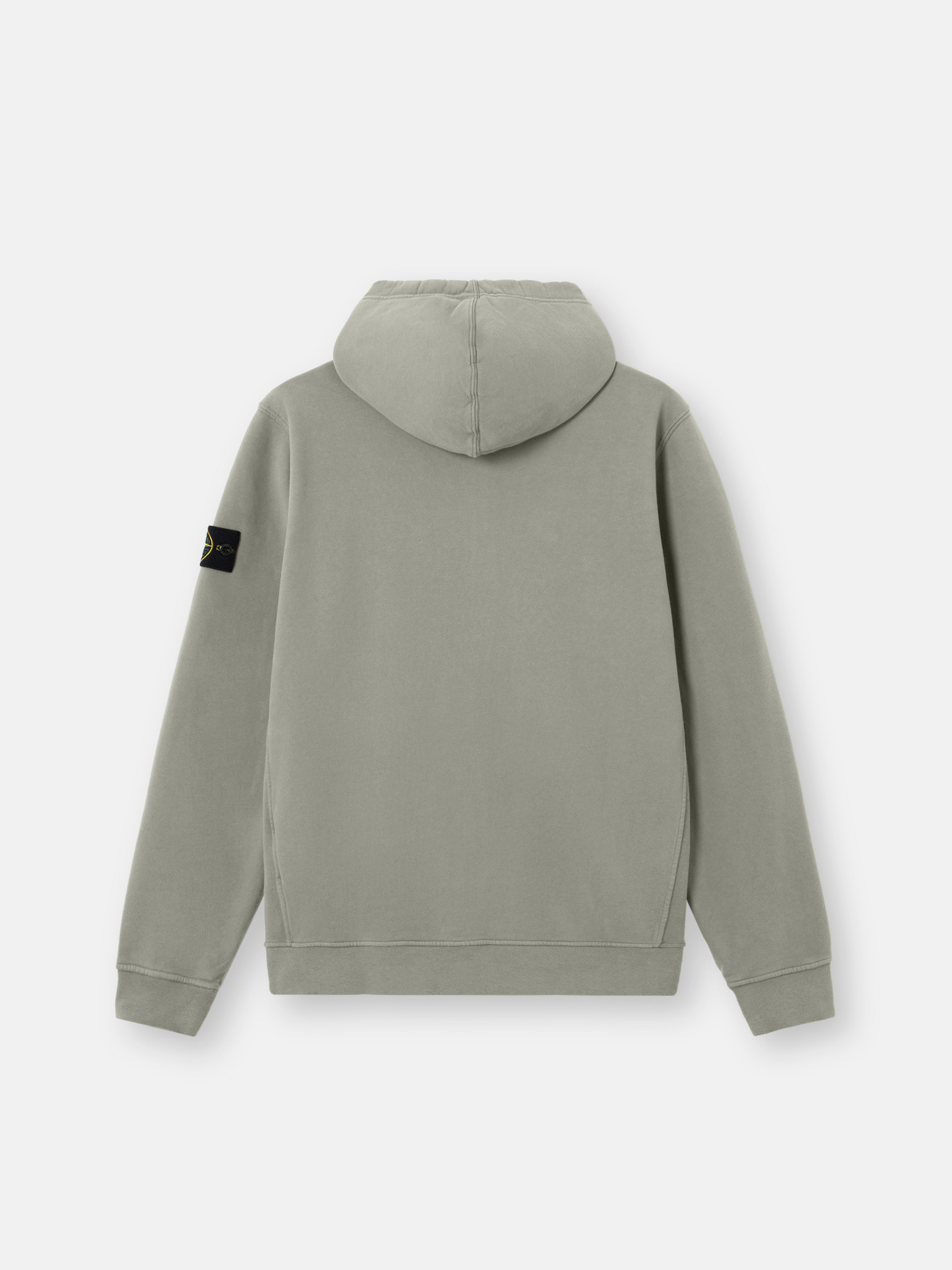 Cement Regular-fit hooded zip-up sweatshirt with pockets 6100067
