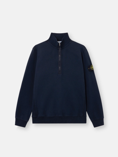 Navy Blue 6100068 BRUSHED ORGANIC COTTON FLEECE Regular-fit