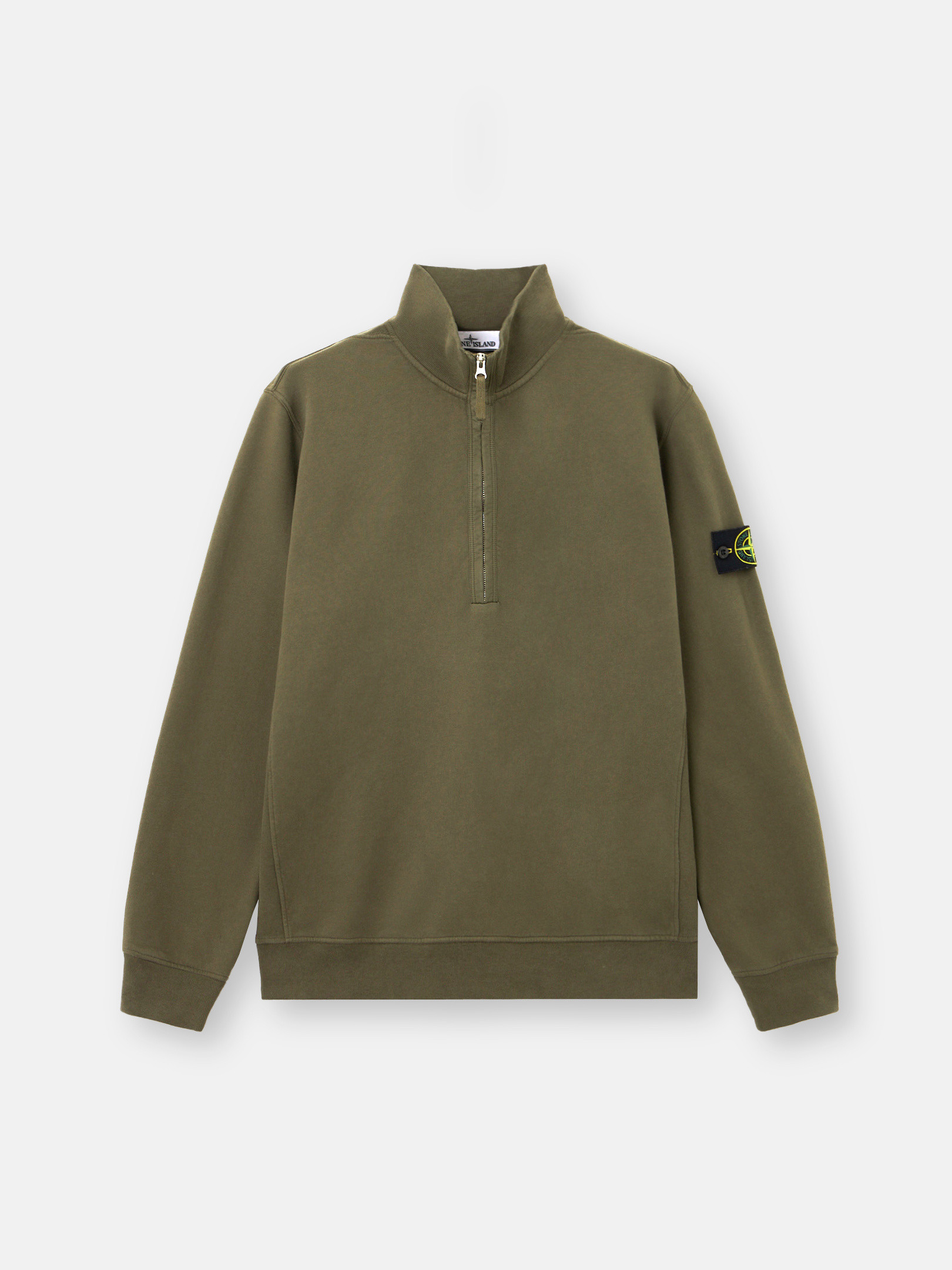 Military Green 6100068 BRUSHED ORGANIC COTTON FLEECE Regular