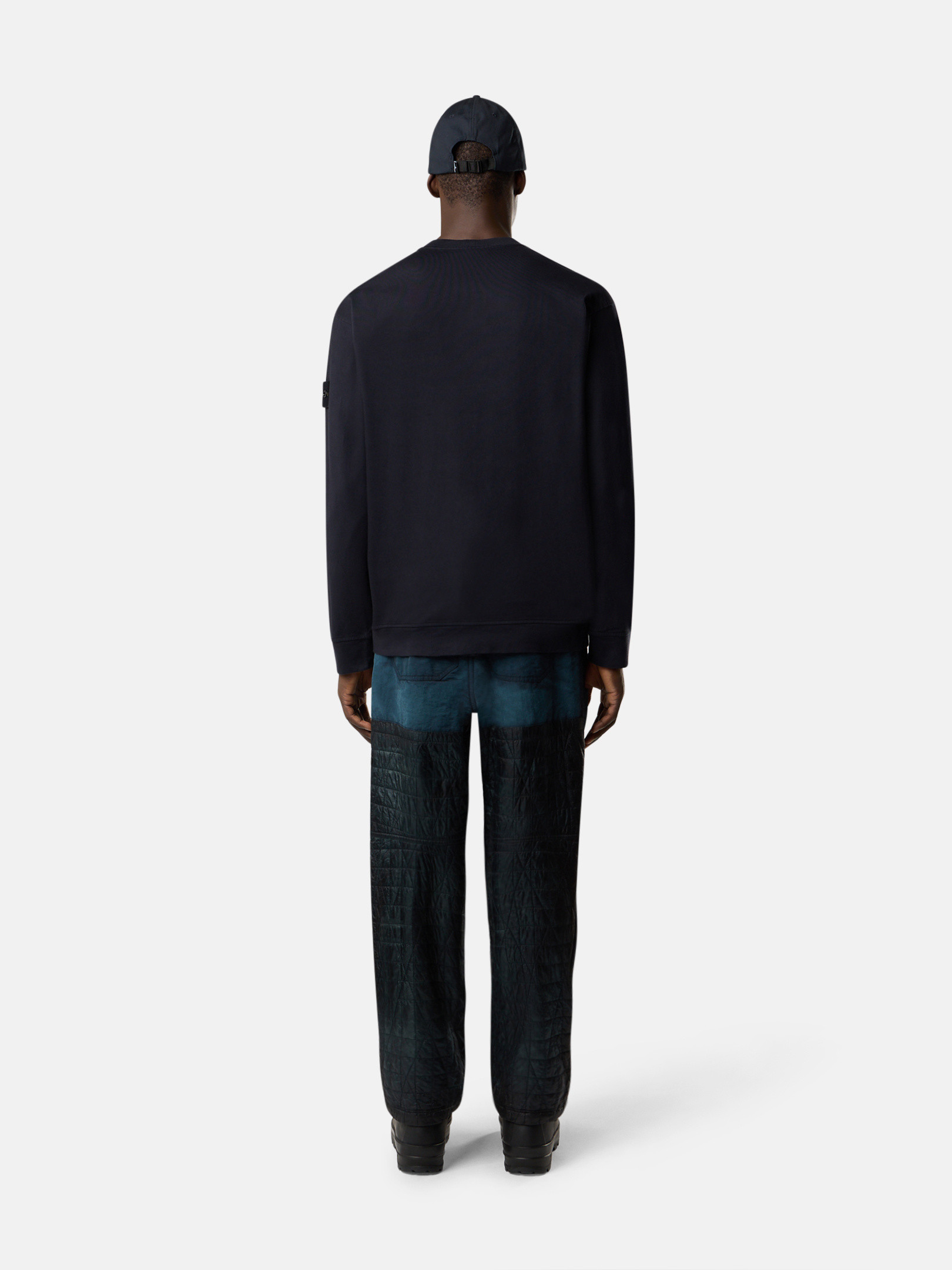 Crewneck stone  navy (ぽんのために) Navy Blue Regular-fit crewneck sweatshirt 6100075 HEAVY COTTON