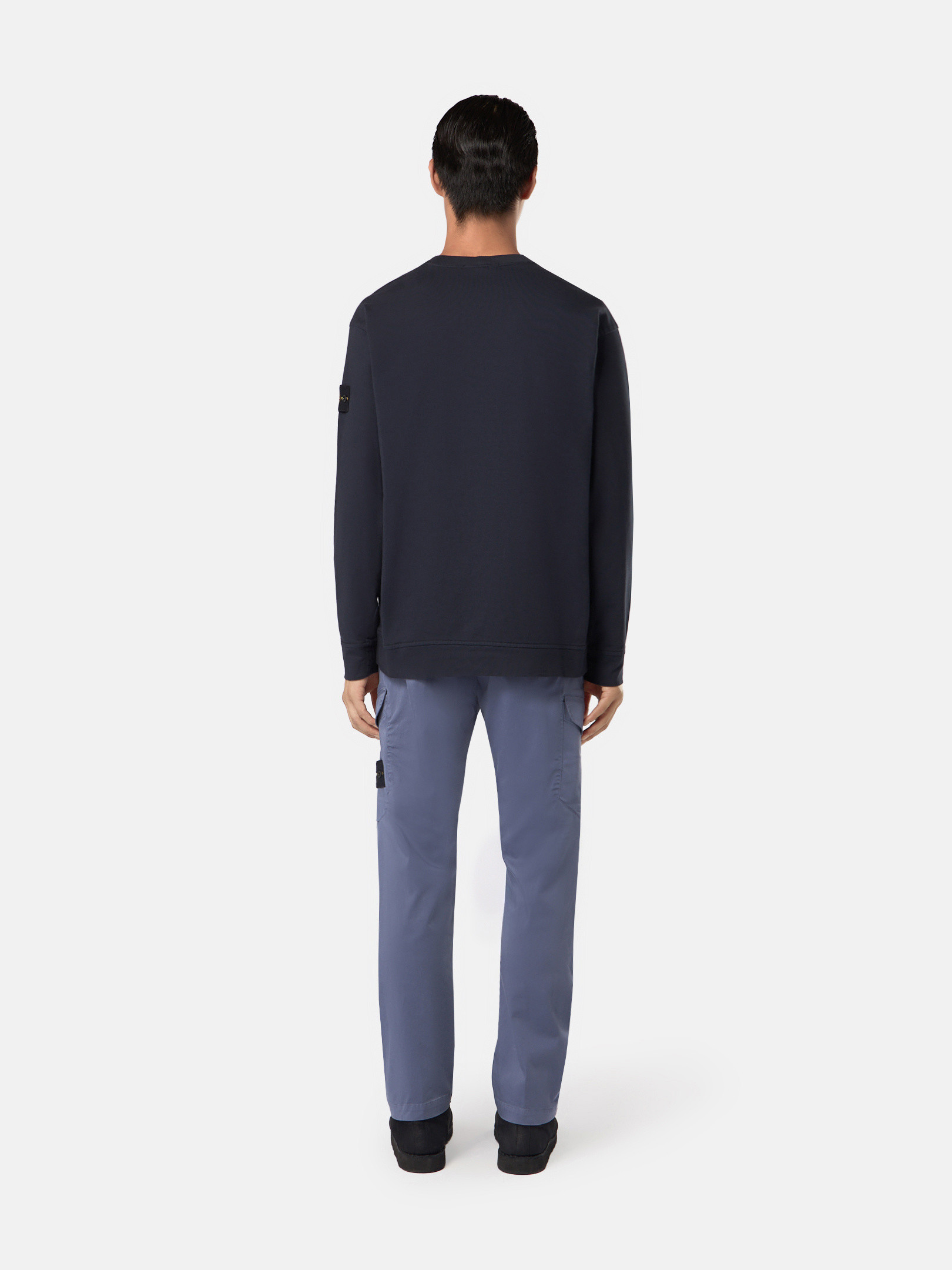 【送料&関税込】Stone  Sweatshirt 6100021 In Cotton Ma Sage Green 6100001 ORGANIC COTTON FLEECE Crewneck sweatshirt