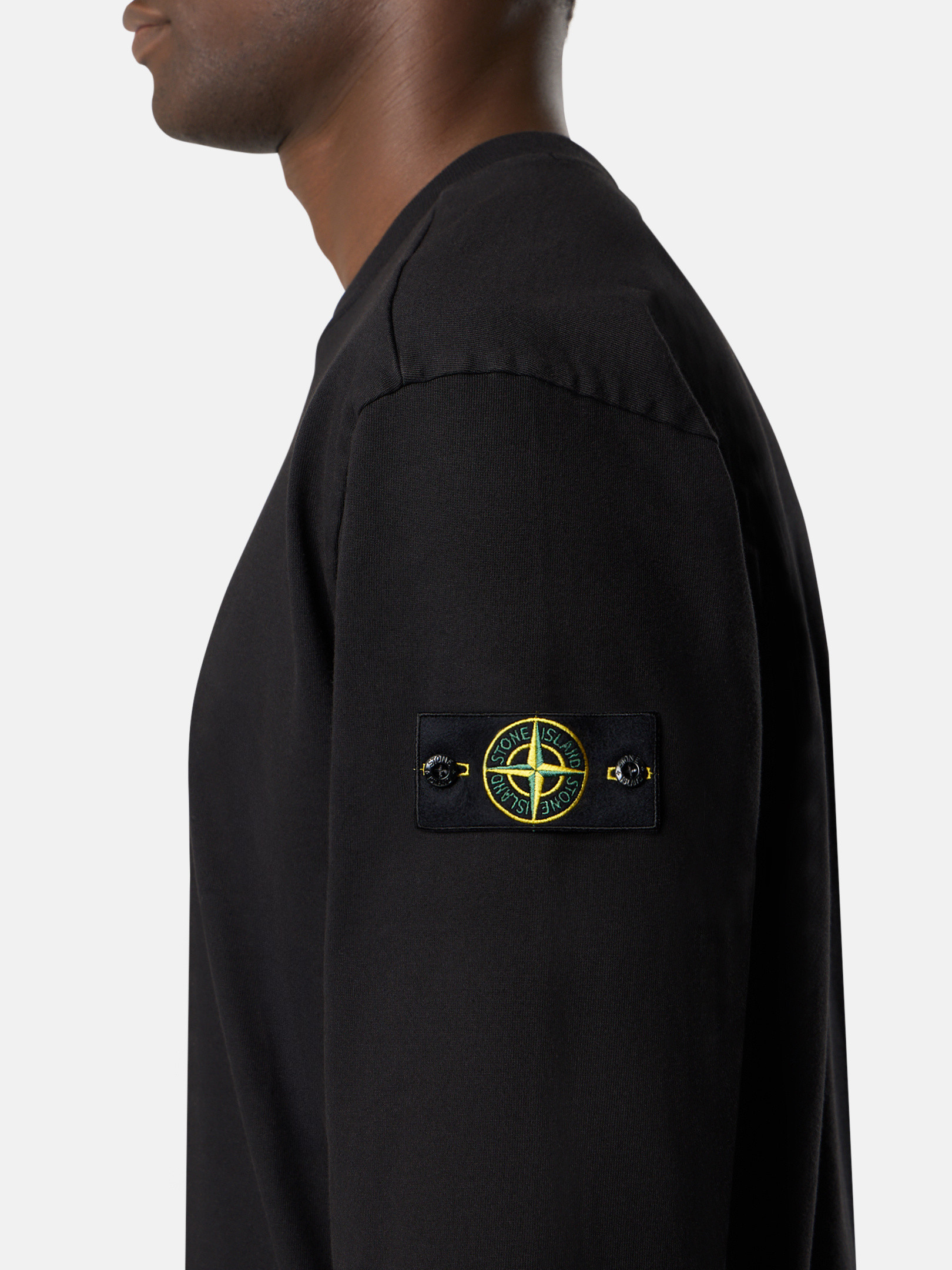 ブラック レギュラーフィット クルーネック スウェットシャツ 6100075