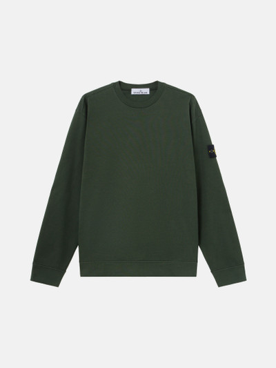 スウェット・トレーナー STONE  JUNIPER GREEN COTTON SWEATSHIRT Stone Island Juniper Green Organic Cotton Sweatshirt