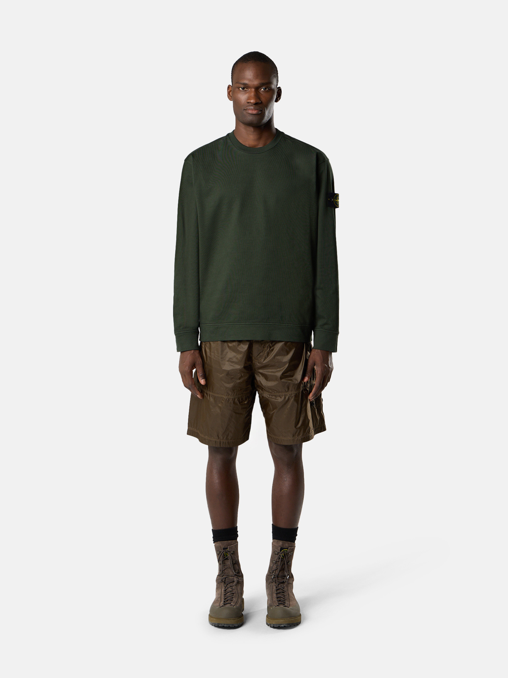 スウェット・トレーナー STONE  JUNIPER GREEN COTTON SWEATSHIRT Juniper Regular-fit crewneck sweatshirt 6100075 HEAVY COTTON