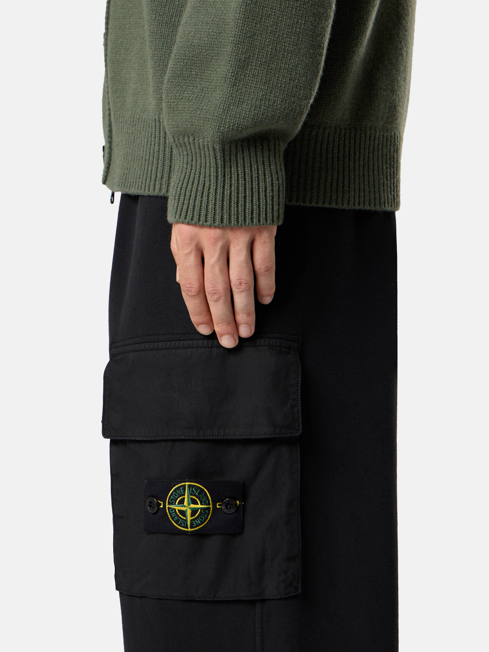 関税送料無料【STONE 】BRUSHED ORGANIC COTTON FLEECE Black 6100028 BRUSHED ORGANIC COTTON FLEECE Regular-fit