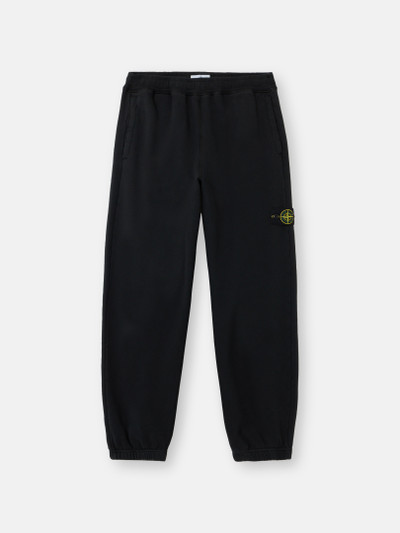 Black Loose-fit sweatpants with pockets and elasticated cuffs 6200004  BRUSHED ORGANIC COTTON FLEECE Stone Island US