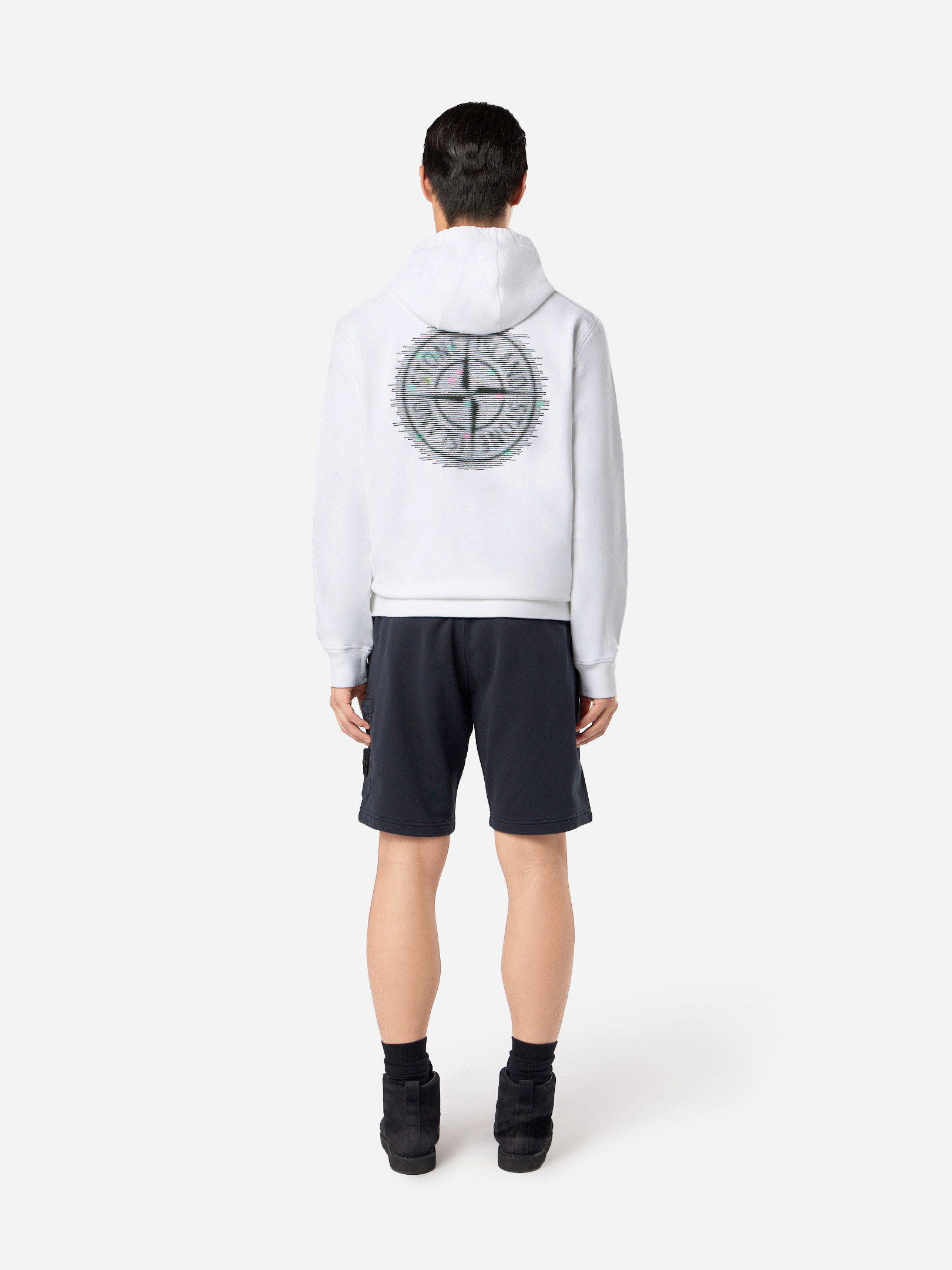 Stone  Felpa Bermuda S ブラック bermuda in felpa - stone island - AnyAnyLuxury