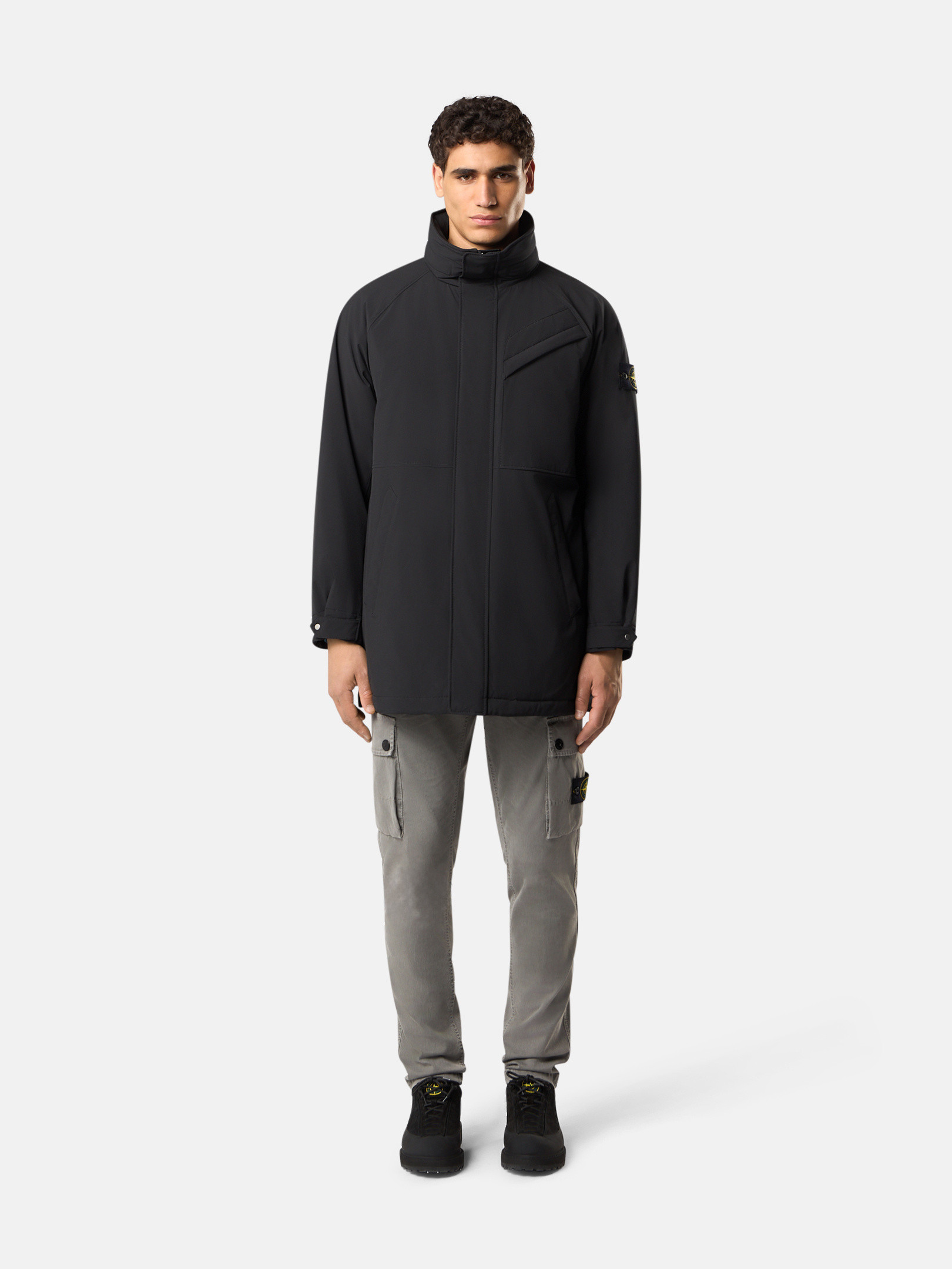 ストーンアイランド Stone  Polyester Long Parka Stone Island Parka, Size L International