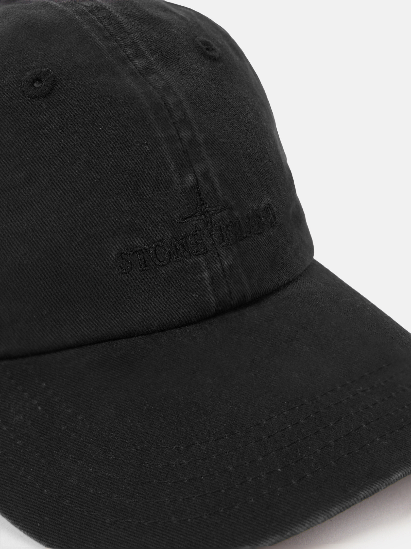 STONE  ストーンアイランド ベースボールキャップ ブラック STONE ISLAND 25SSモデル ストーンアイランド COMPASSロゴ