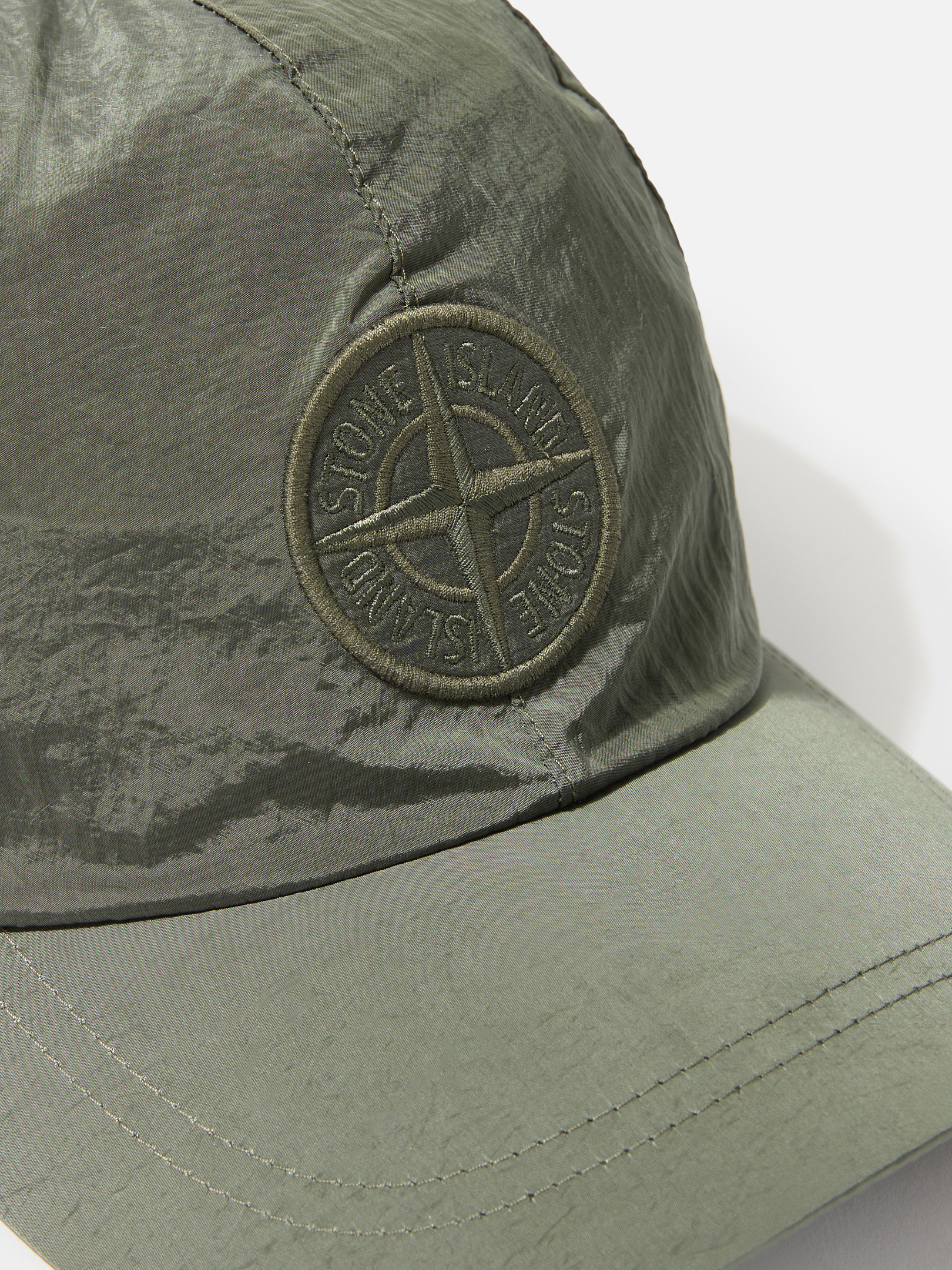 STONE ISLAND ブラック×グリーン キャップ STONE ISLAND ストーンアイランド キャップ 帽子 メンズ