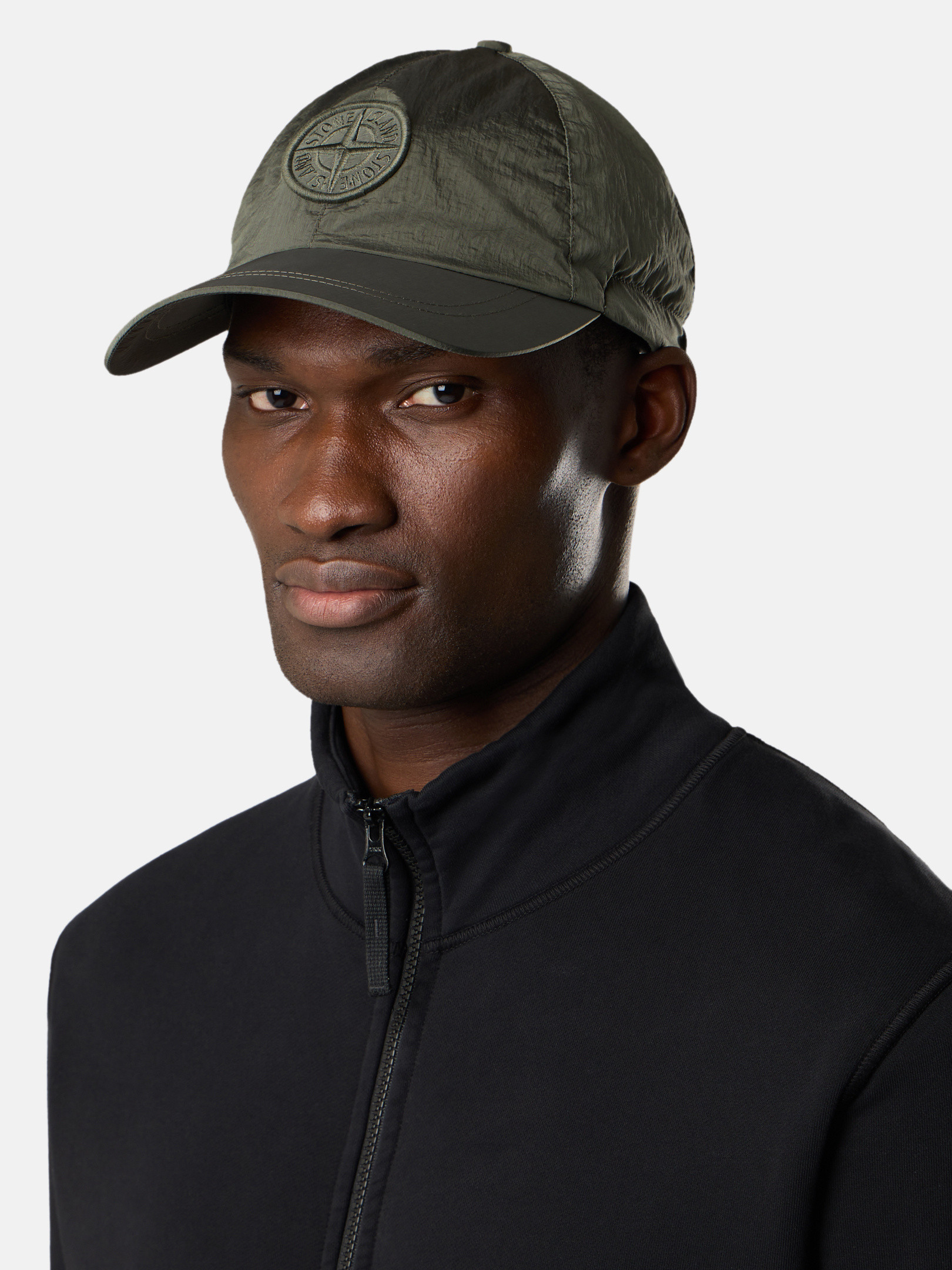 ムスクグリーン ベースボールキャップ ドローコード＆Compass刺繍