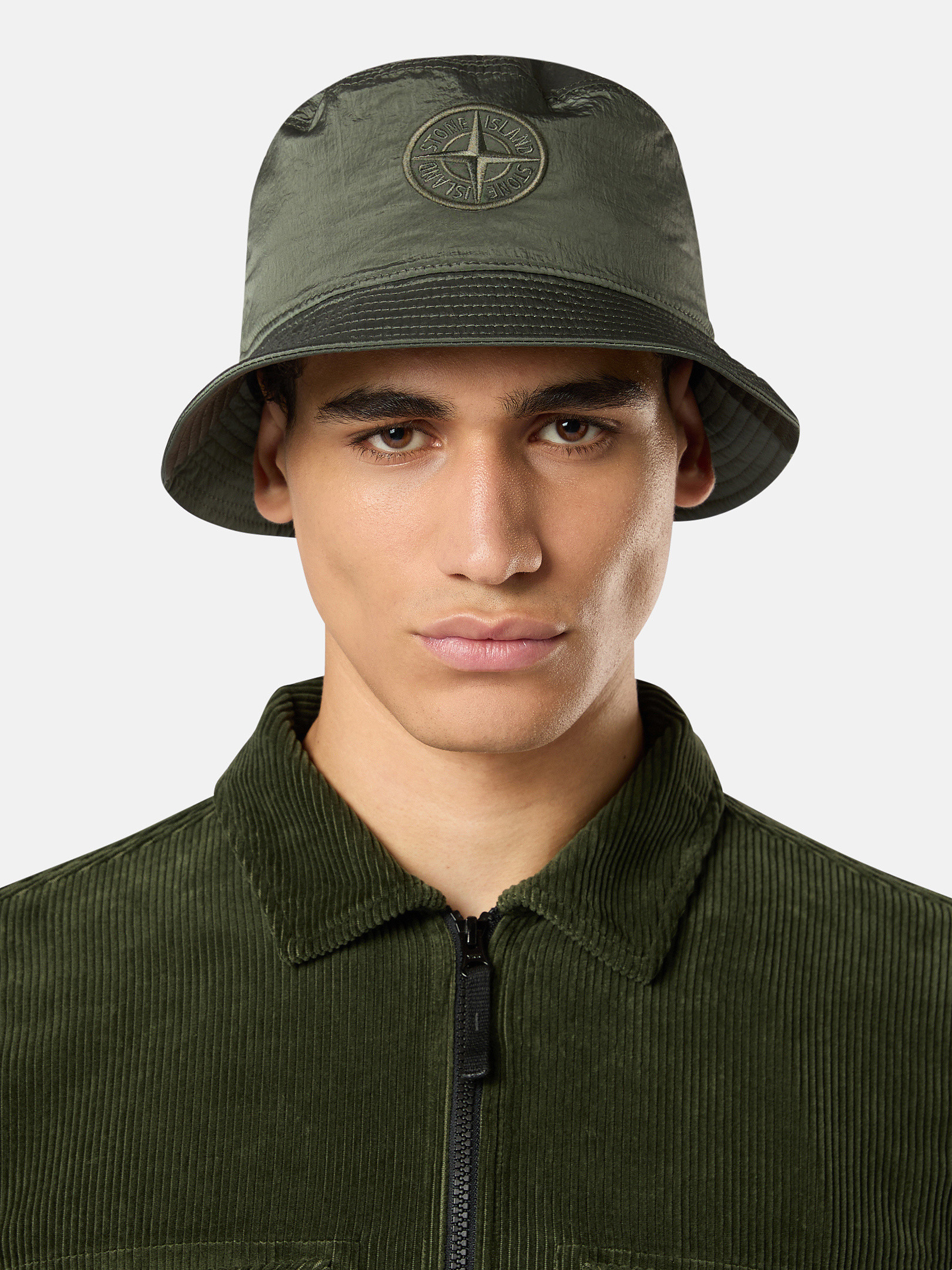 Stone  ストーンアイランド　カーキ バケットハットXL メンズバケットハット | Stone Island