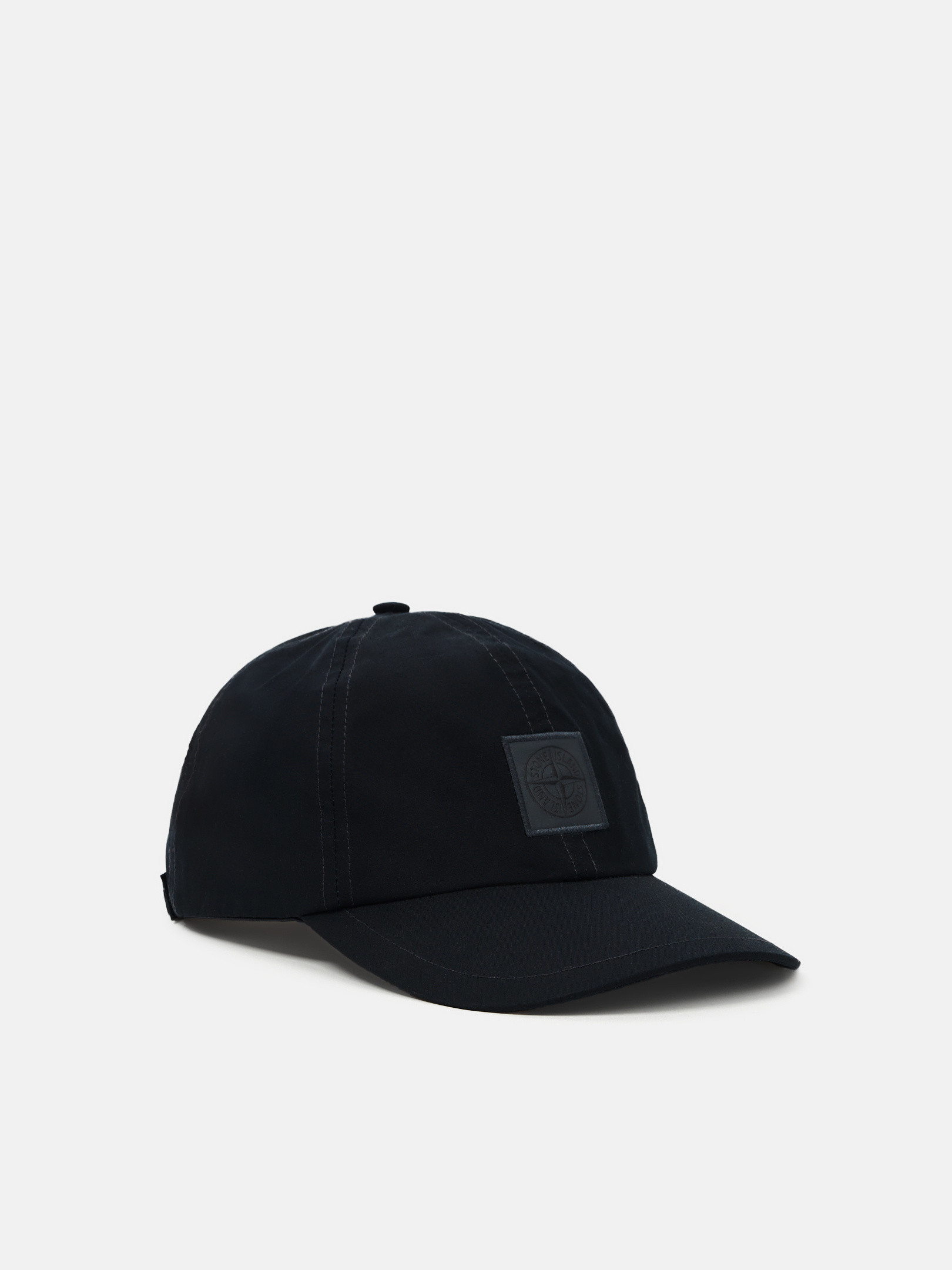 Stone Island Ghost Compass Logo Patch Baseball Cap In Black