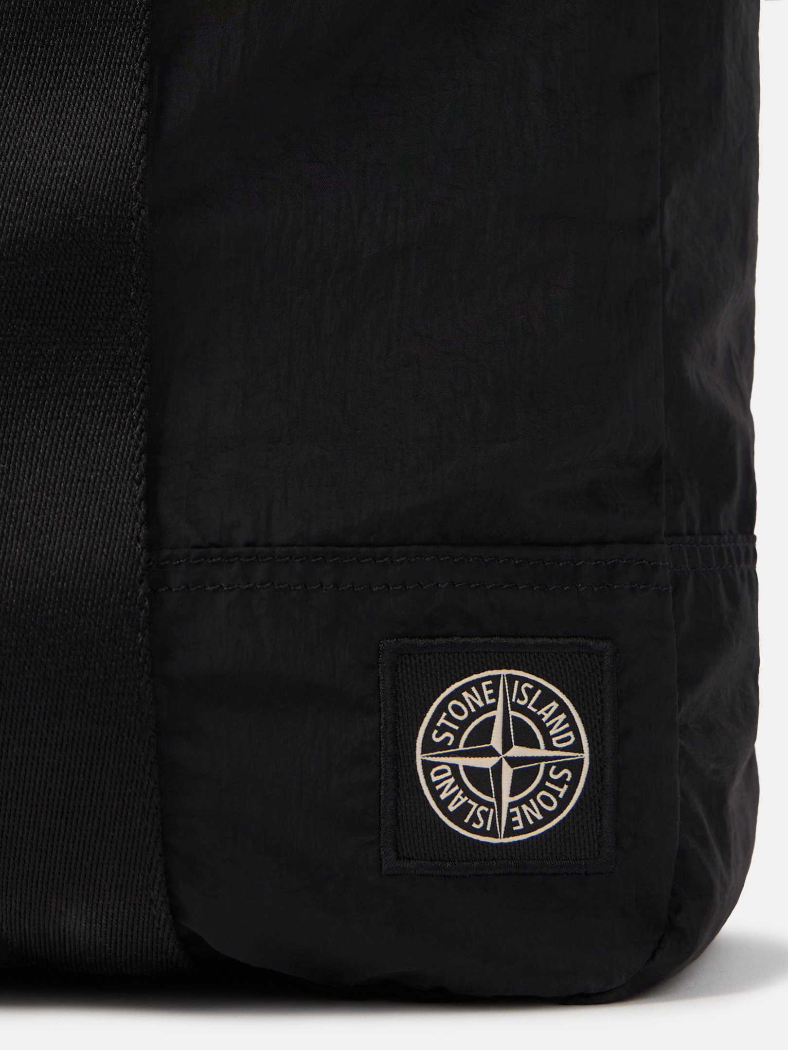 ブラック トートバッグ フロントファスナーポケット＆リップストップ