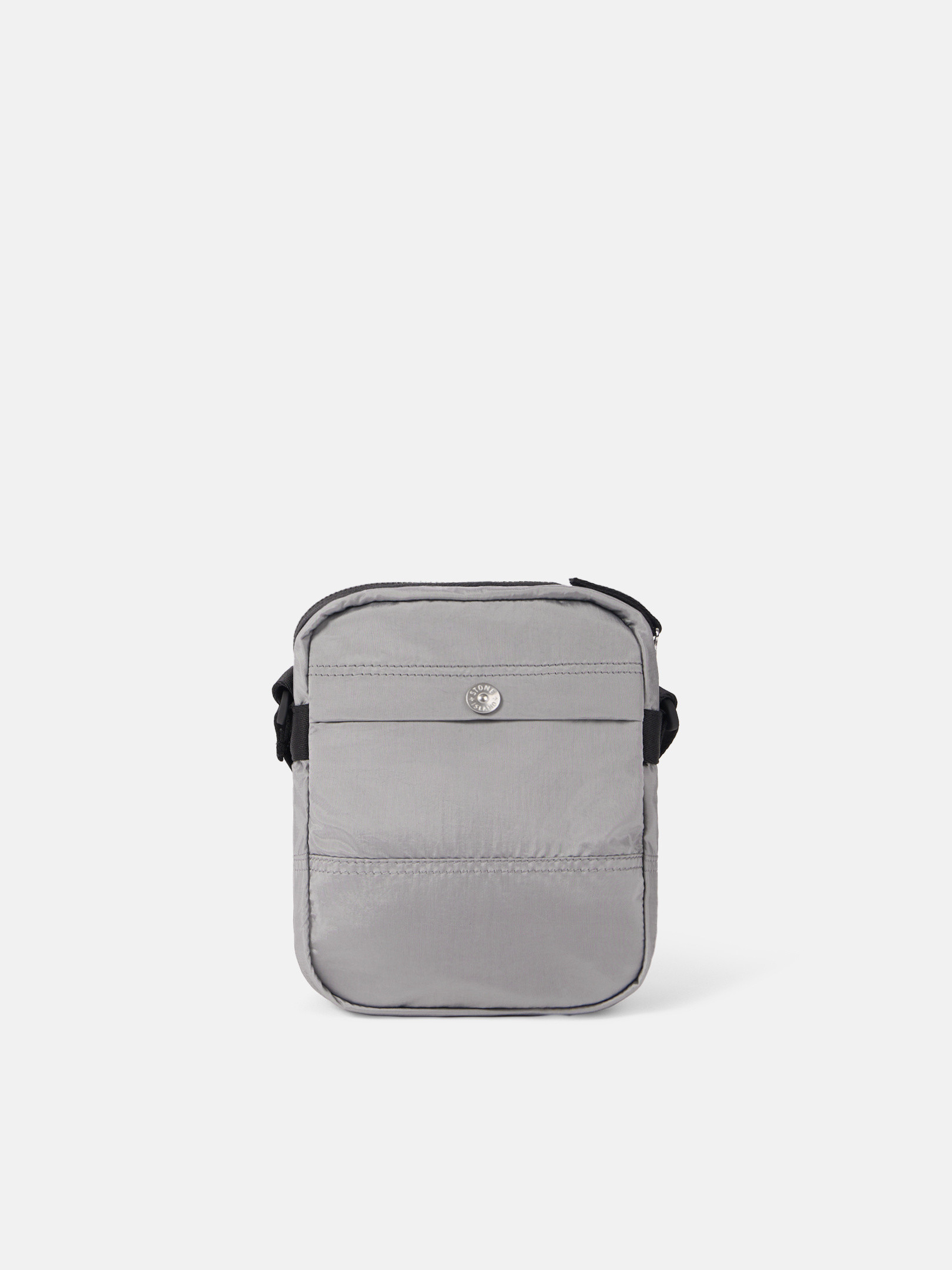 Pearl Grey Pouch bag with front pocket and ripstop lining