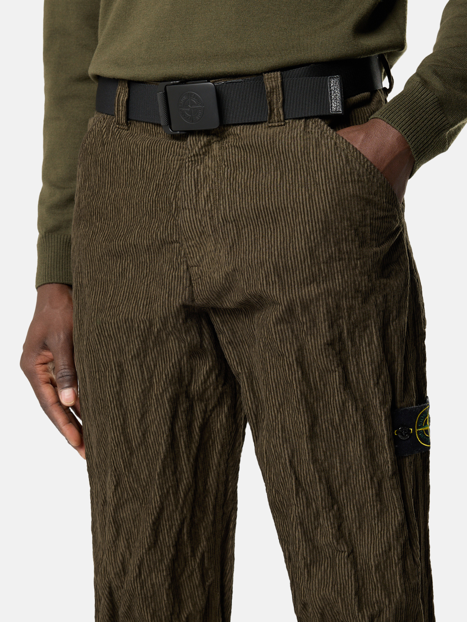 ブラック ベルト ロゴバックル＆レザーディテール 9300001 NYLON TAPE