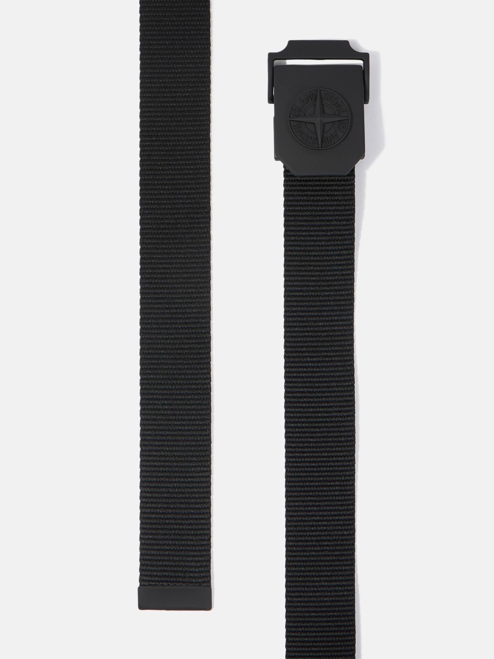 STONE  ブラックベルト GE-221 Black Leather Strap with Inset Brass Studs & Silver