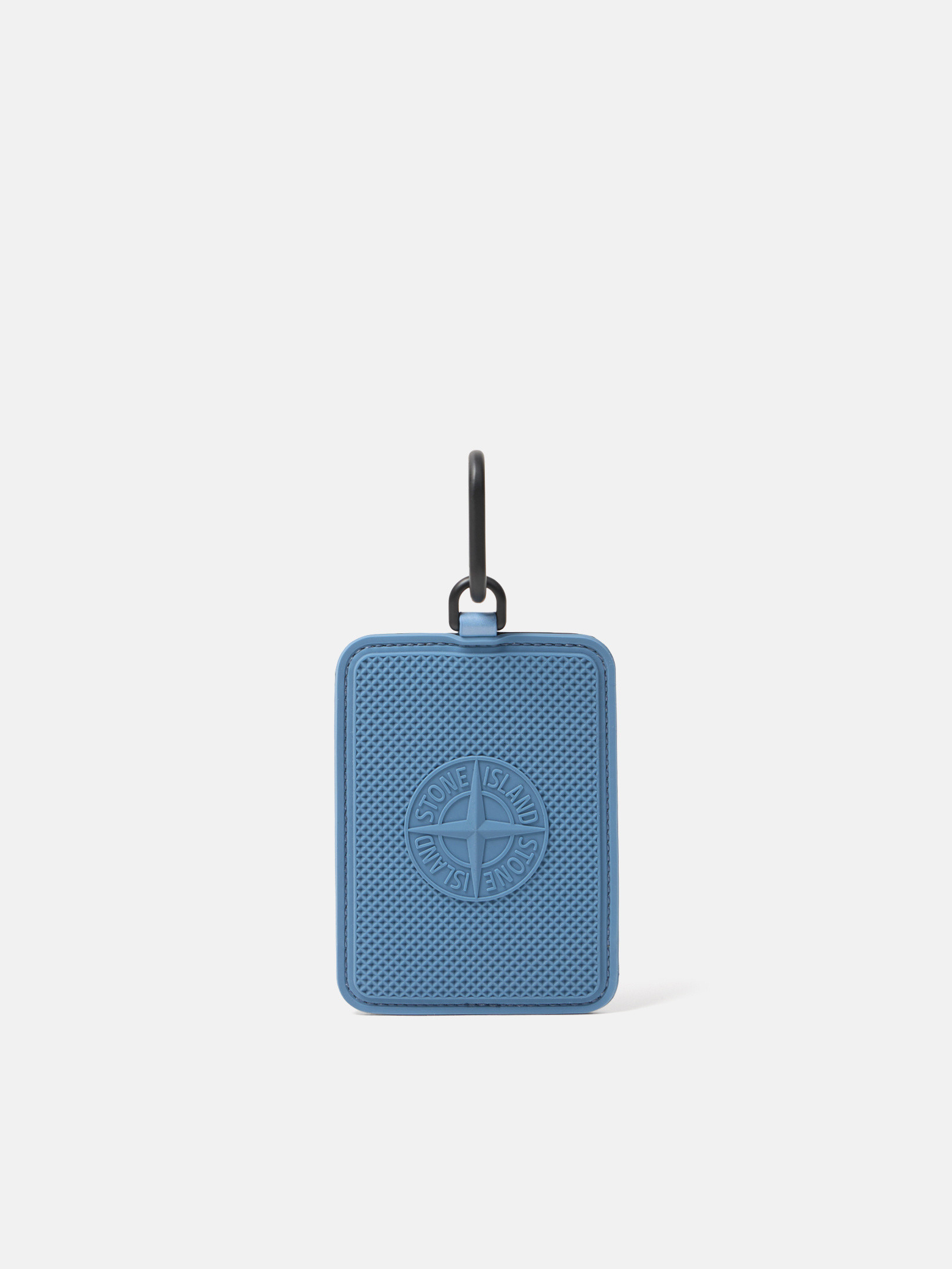 Steel Blue Card holder with carabiner 9500002 RUBBERISED SILICONE