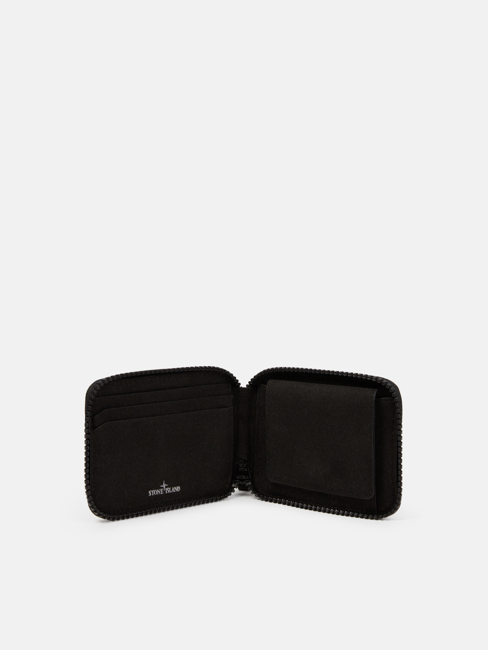 Lead Grey Wallet with zipper and card slots 9500003 RUBBERISED