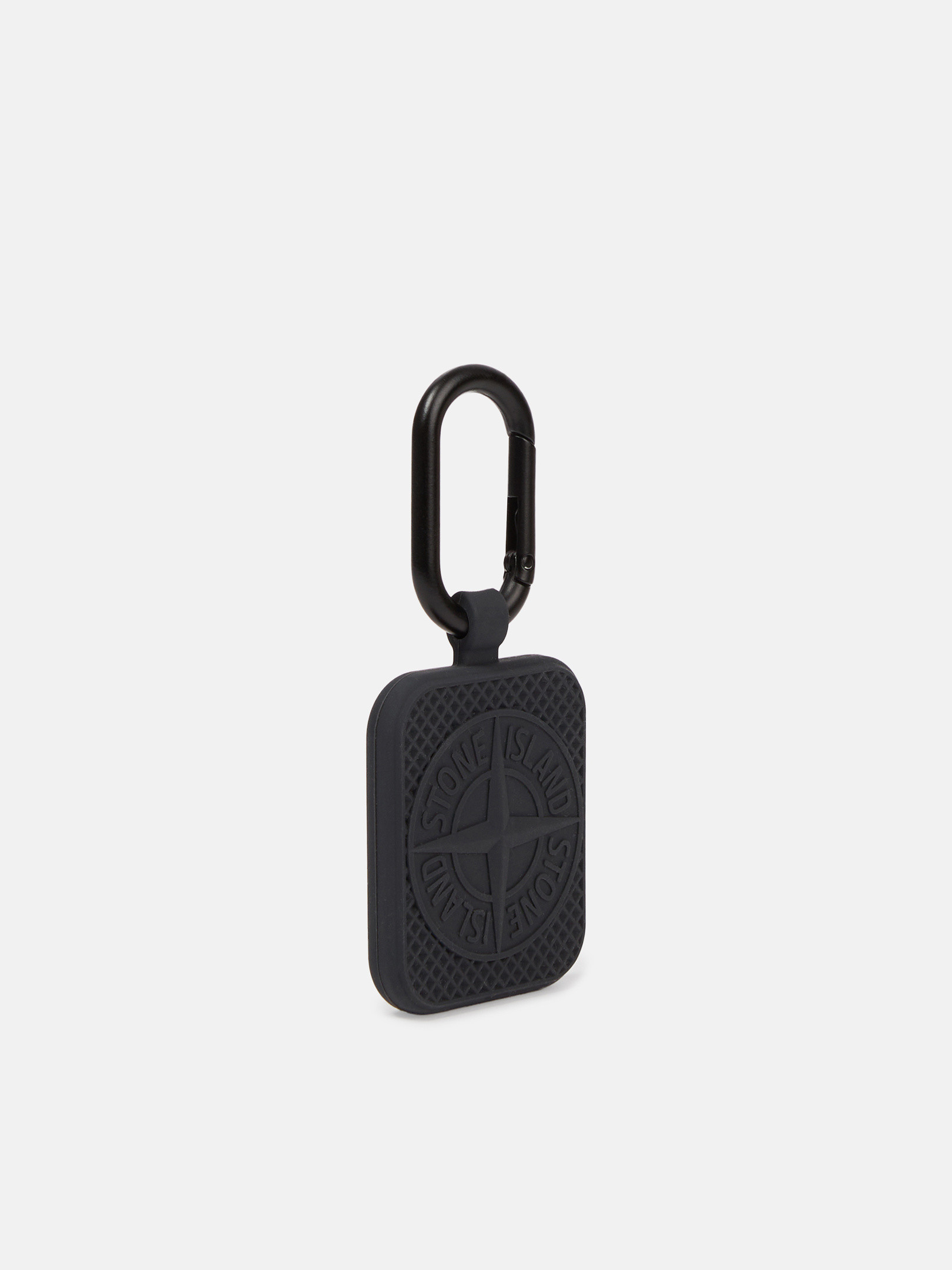 Lead Grey AirTag holder with carabiner 9800004 RUBBERISED SILICONE