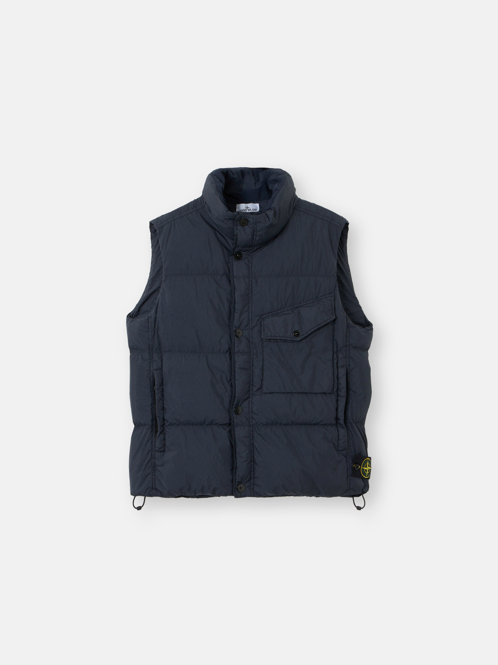 トップス stone down vest Stone Island Hooded Down Gilet Navy – Garmz Factory
