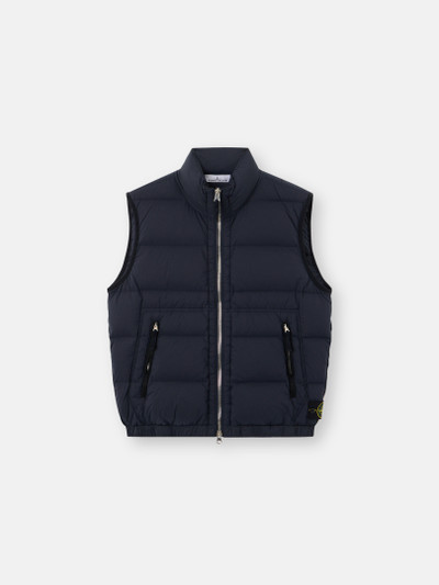 トップス STONE  navy vest Navy Blue Down vest with wind resistance and zip pockets
