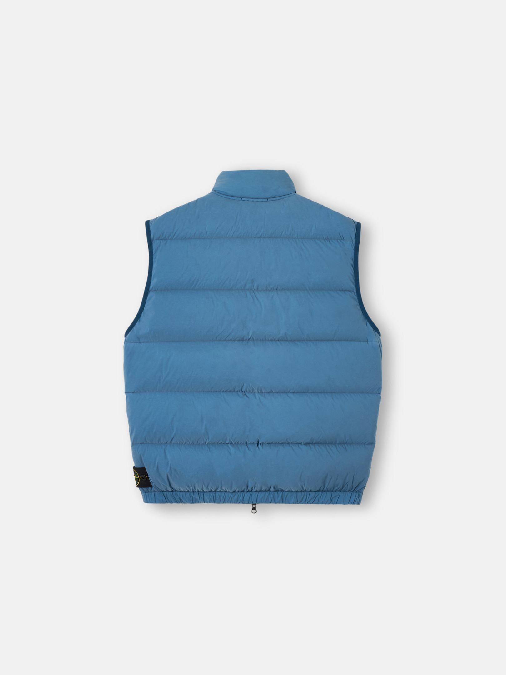 Steel Blue Down vest with seamless feather tunnels and anti