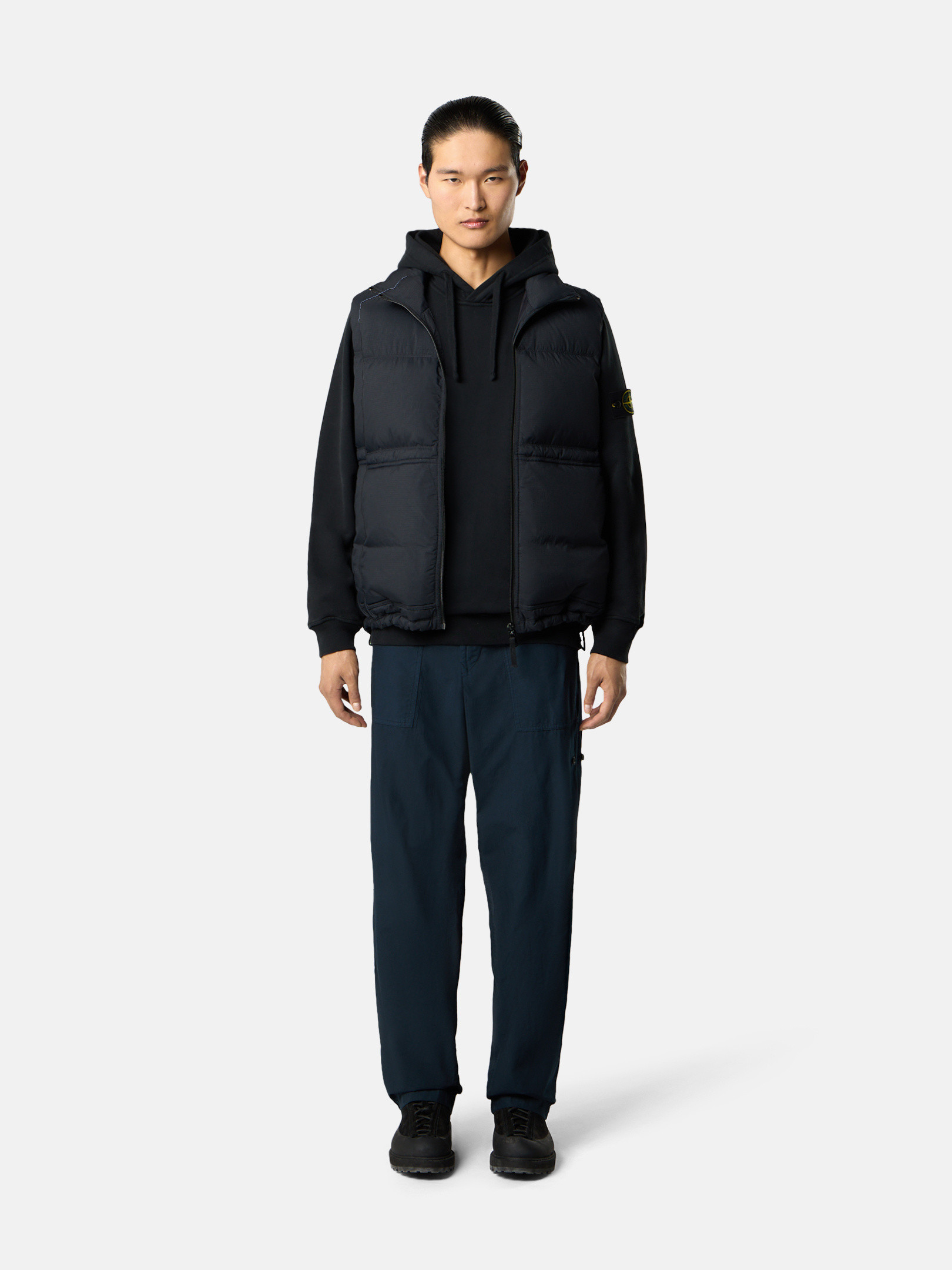 y2k STONE  ダウンベスト XL Olive テック系 ダウンベスト ベスト キルティング[品番：XV000019902]｜Style