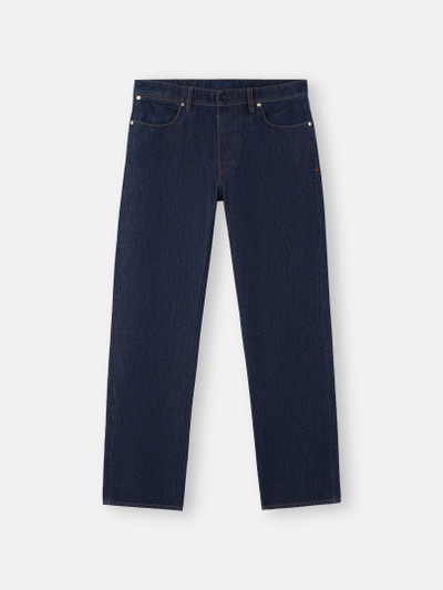 Blue Rinse Regular-straight-fit five-pocket jeans with rinsed