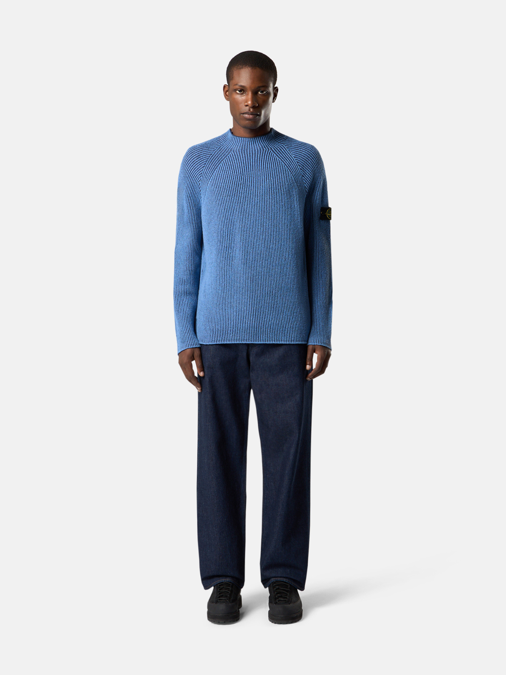 Blue Rinse Loose-fit five-pocket jeans with rinsed finish J100006