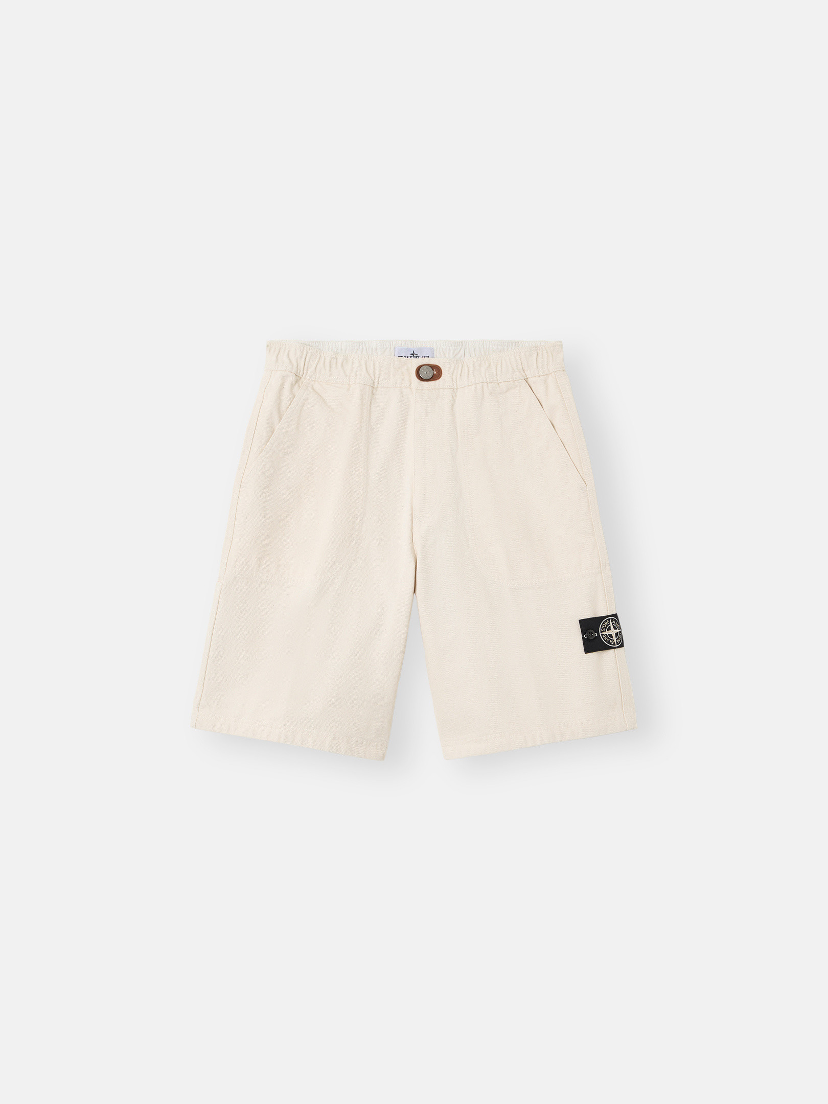 ★ODOR★ Caston raw shorts P0000FWE Ivory Loose-wide-leg Bermuda shorts with elasticated