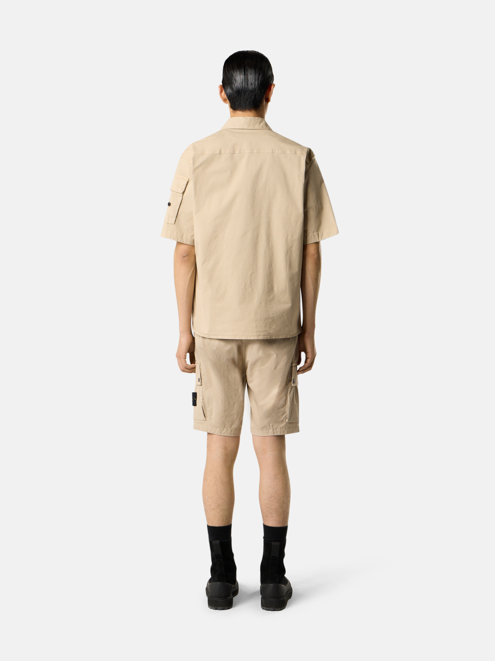 トップス Stone  corta slim fit Men Mckenzie Active Short Folkstone Grey