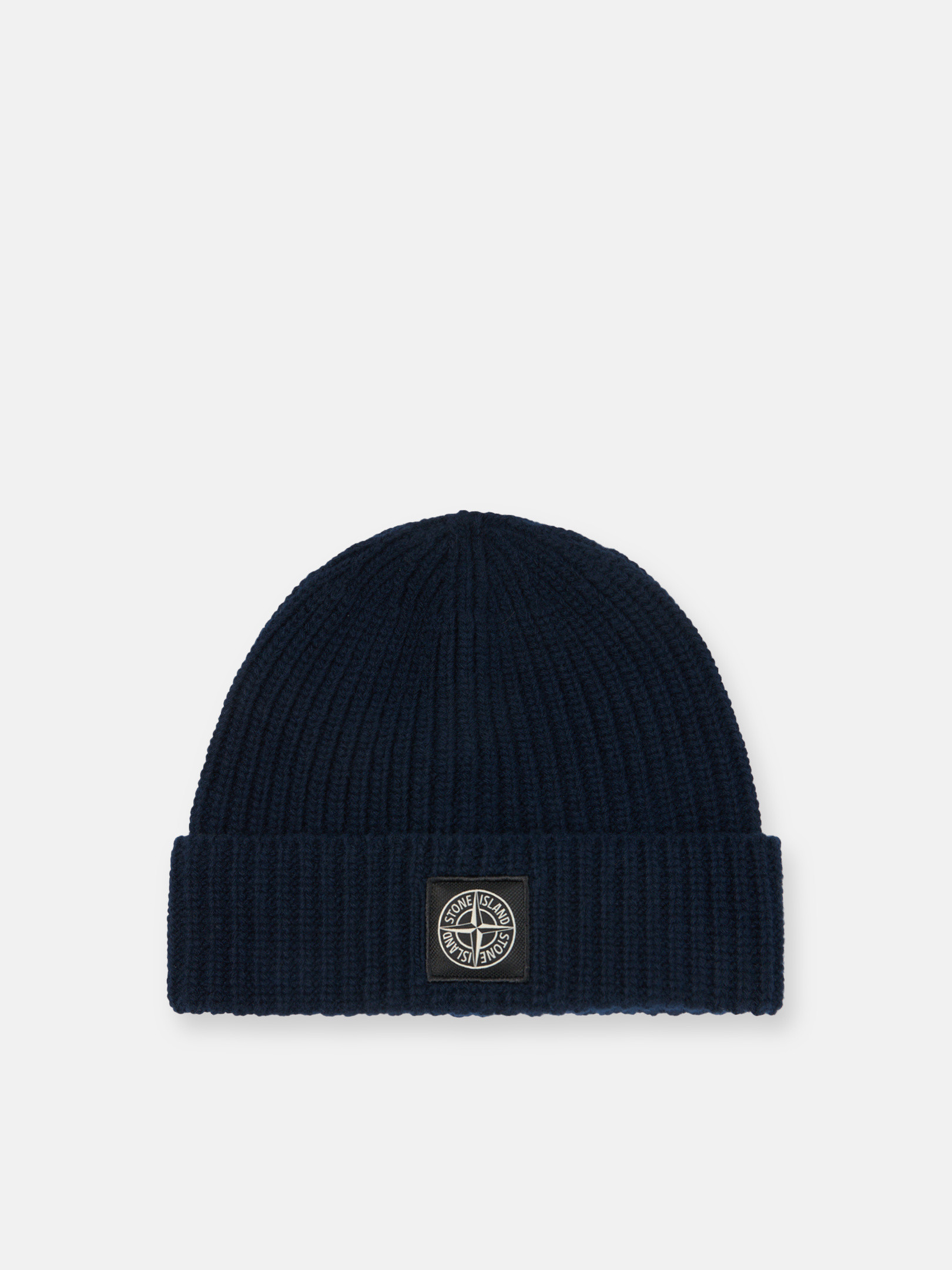 美品　Stone  ストーンアイランド ビーニー　ニットキャップ　白 STONE ISLAND】ストーンアイランド ウール ビーニー (STONE