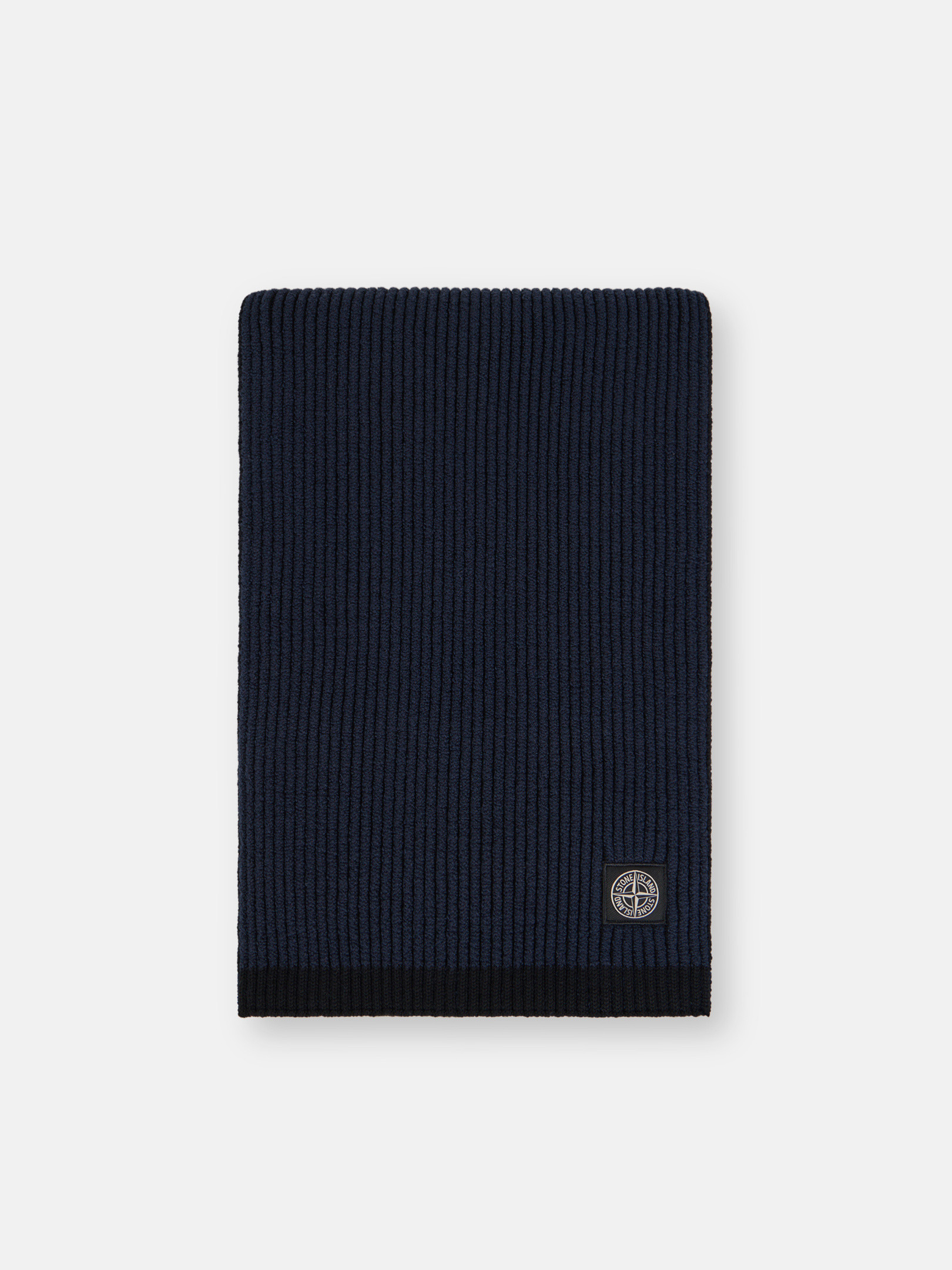 Navy Blue Scarf with vanisé ribbing and Compass patch N200001