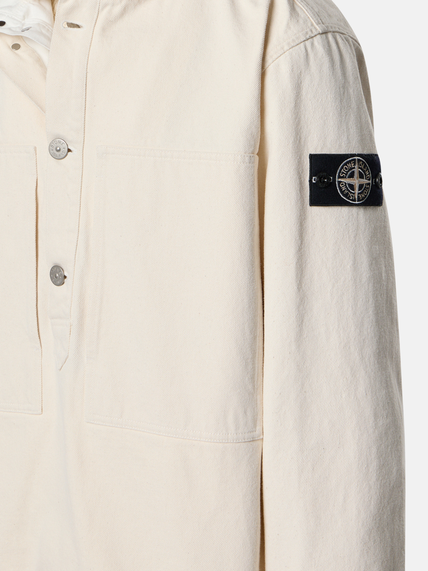 アイボリー Q100001 NATURAL COTTON GABARDINE_STONE ISLAND RAW