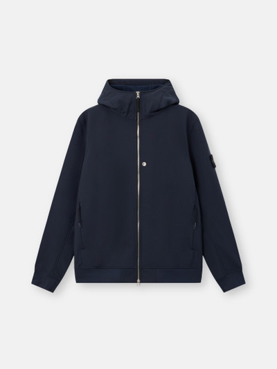 Navy Blue Light hooded jacket with weather-resistant membrane