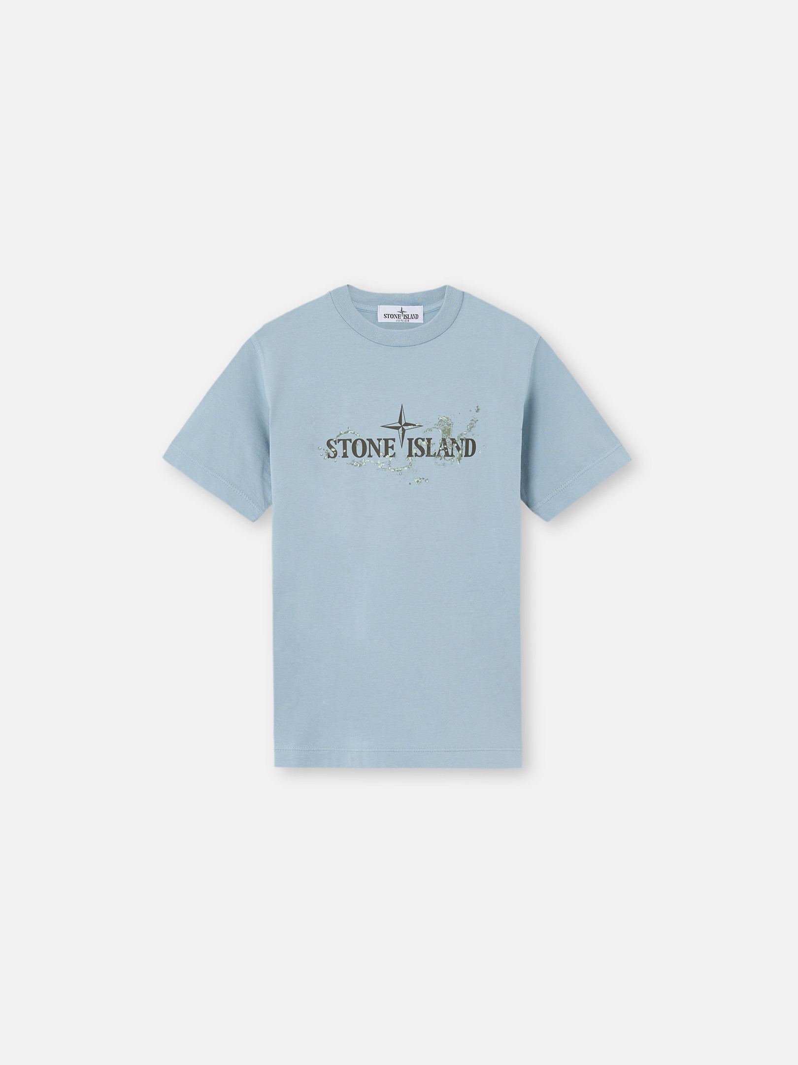 Stone Island Maglietta Azzurra Bambino T-shirts For Child Stone
