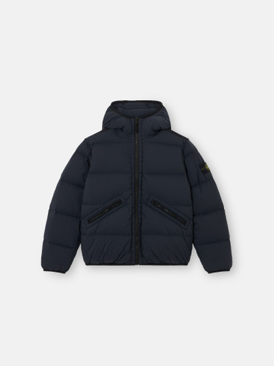 ダウンジャケット Stone  SEAMLESS TUNNEL NYLON LOGO DOWN JACKET Stone Island: Black Seamless Tunnel Nylon Down Jacket | SSENSE