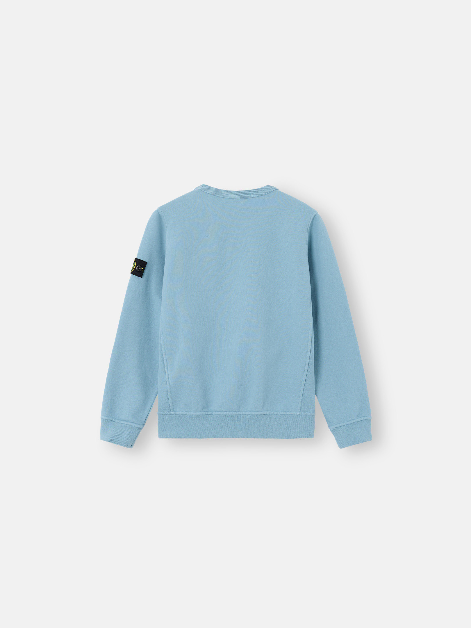 Dust Blue Crewneck sweatshirt with ribbed side bands 6100001