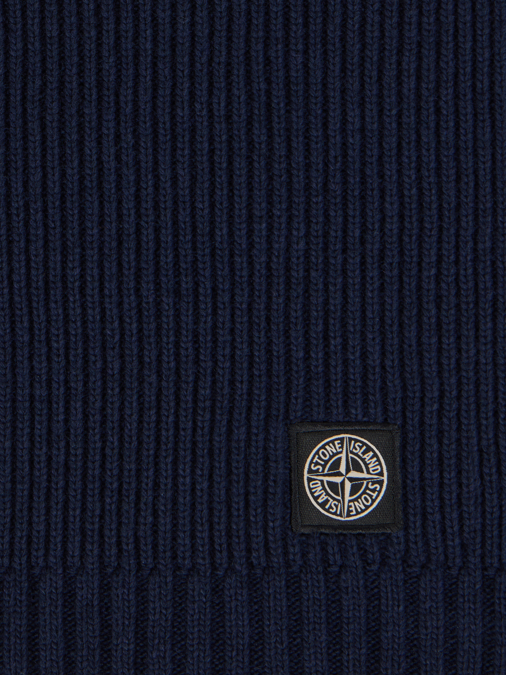 Navy Blue Neck warmer with Compass patch N200001 WOOL CASHMERE