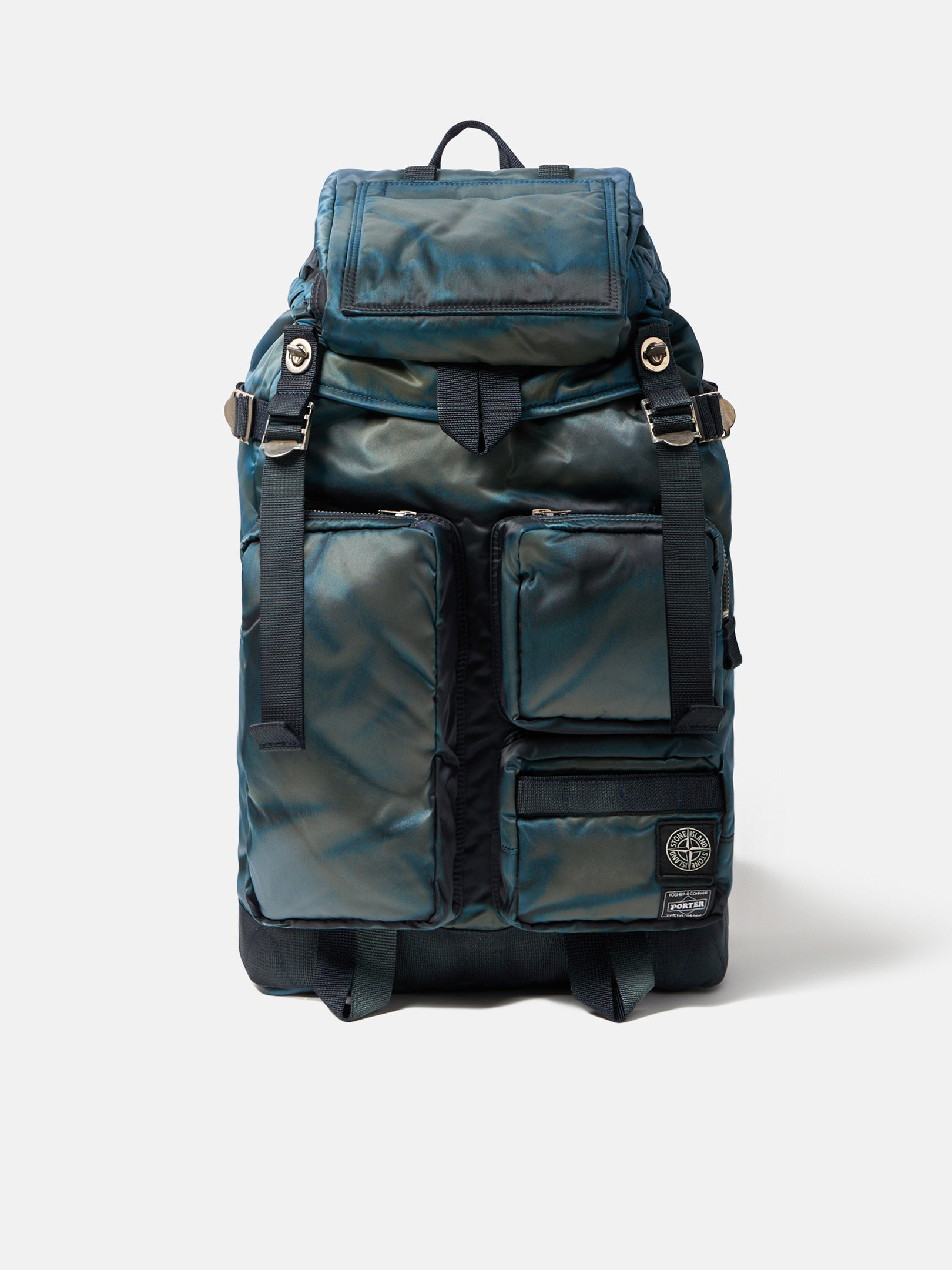 Navy Blue Stone Island X PORTER backpack 9200002 HAND CORROSION ON
