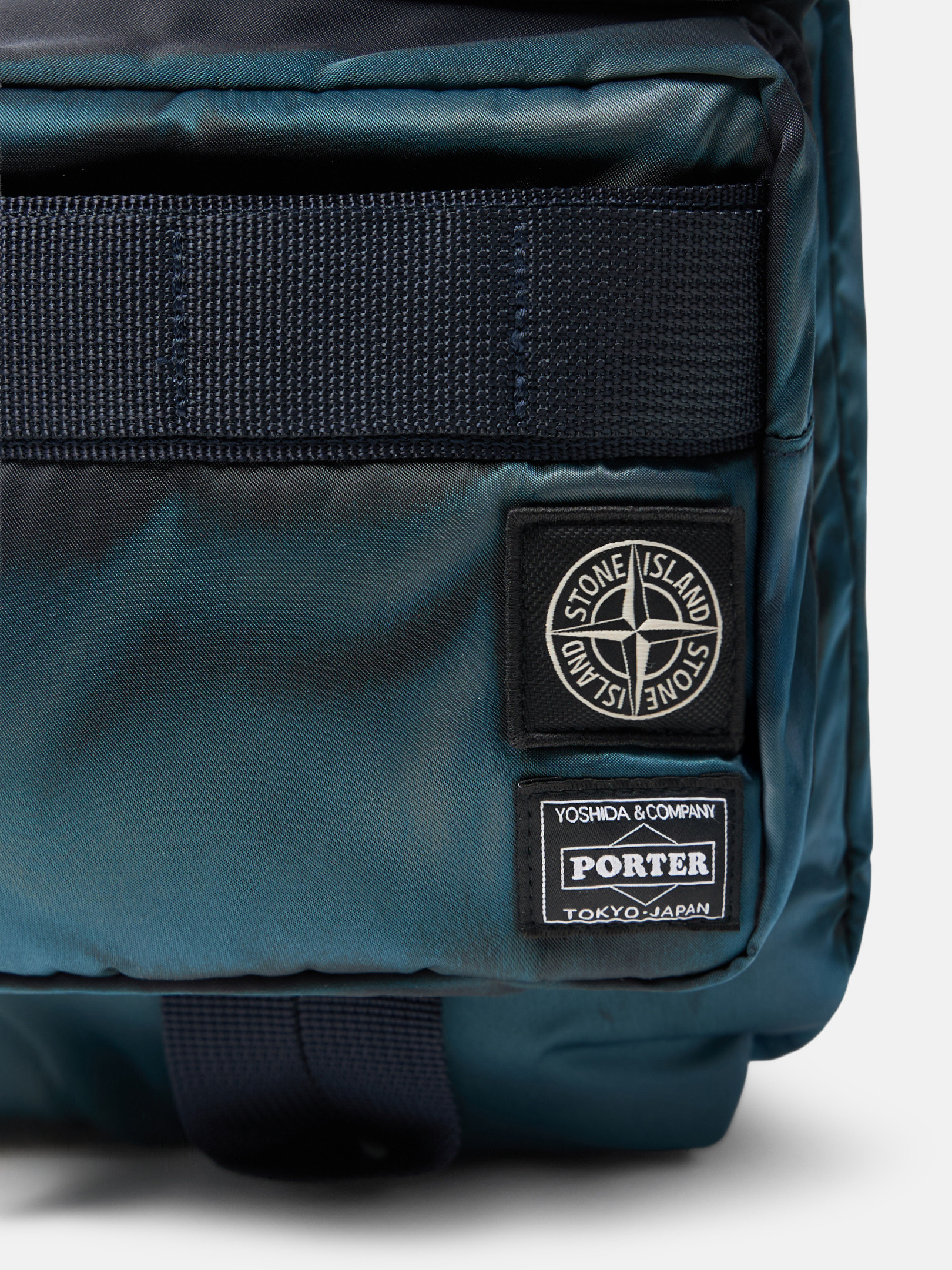 Navy Blue Stone Island X PORTER helmet bag 9200003 HAND CORROSION