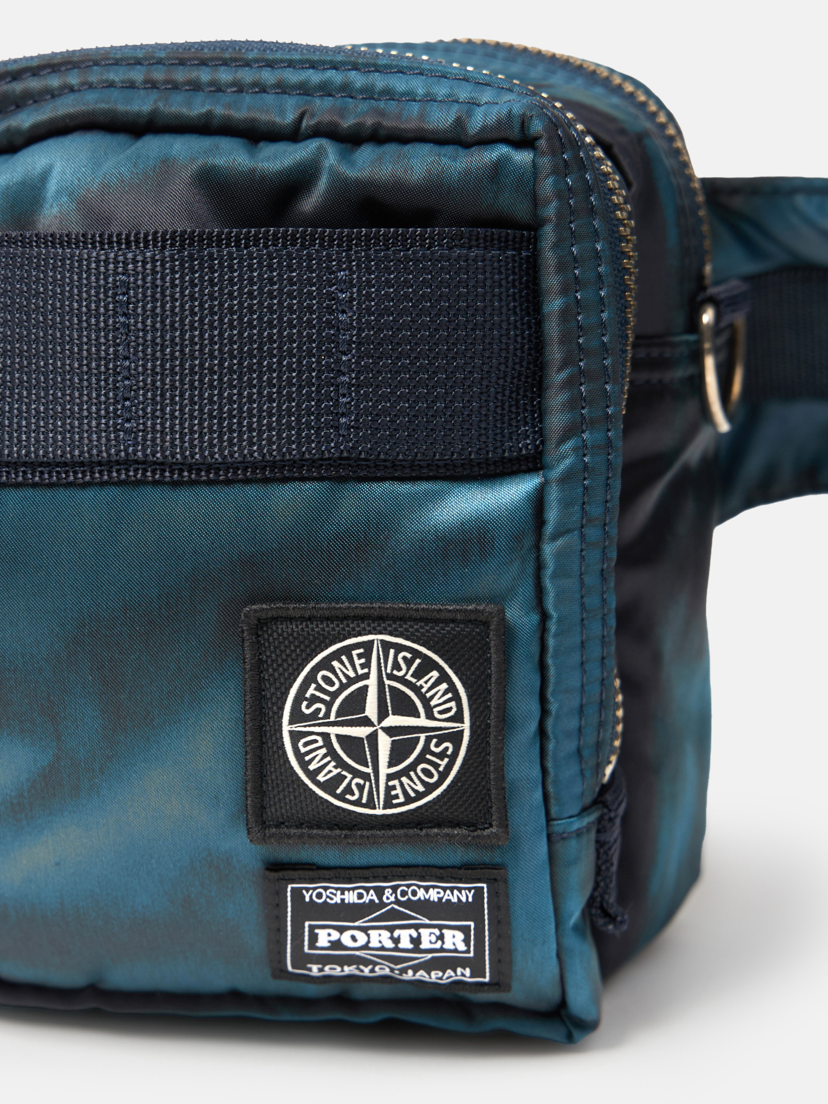 Navy Blue Stone Island X PORTER crossbody bag 9200004 HAND